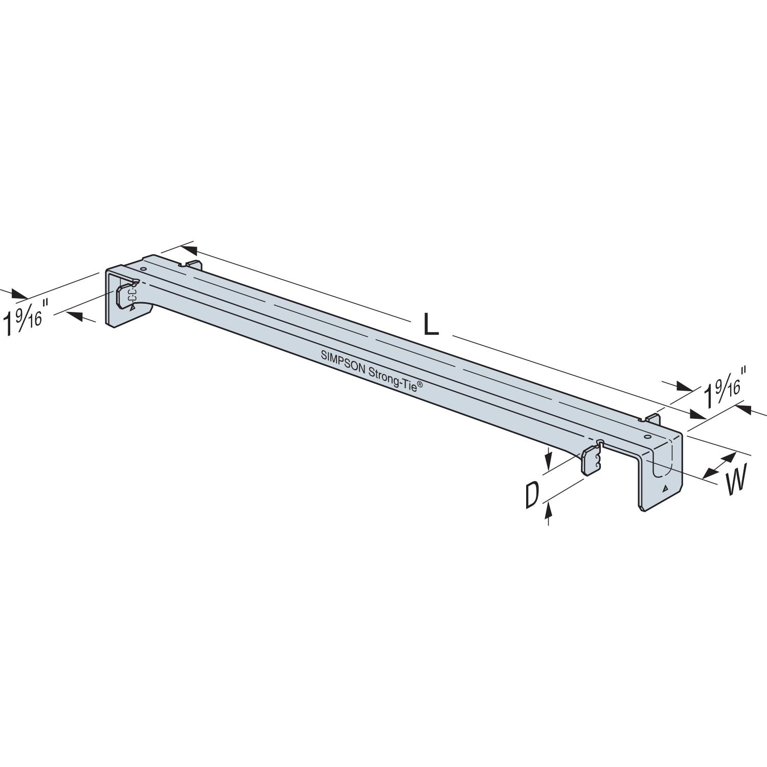 Simpson Strong-Tie 25-1/2-in 22-Gauge Galvanized Steel Truss