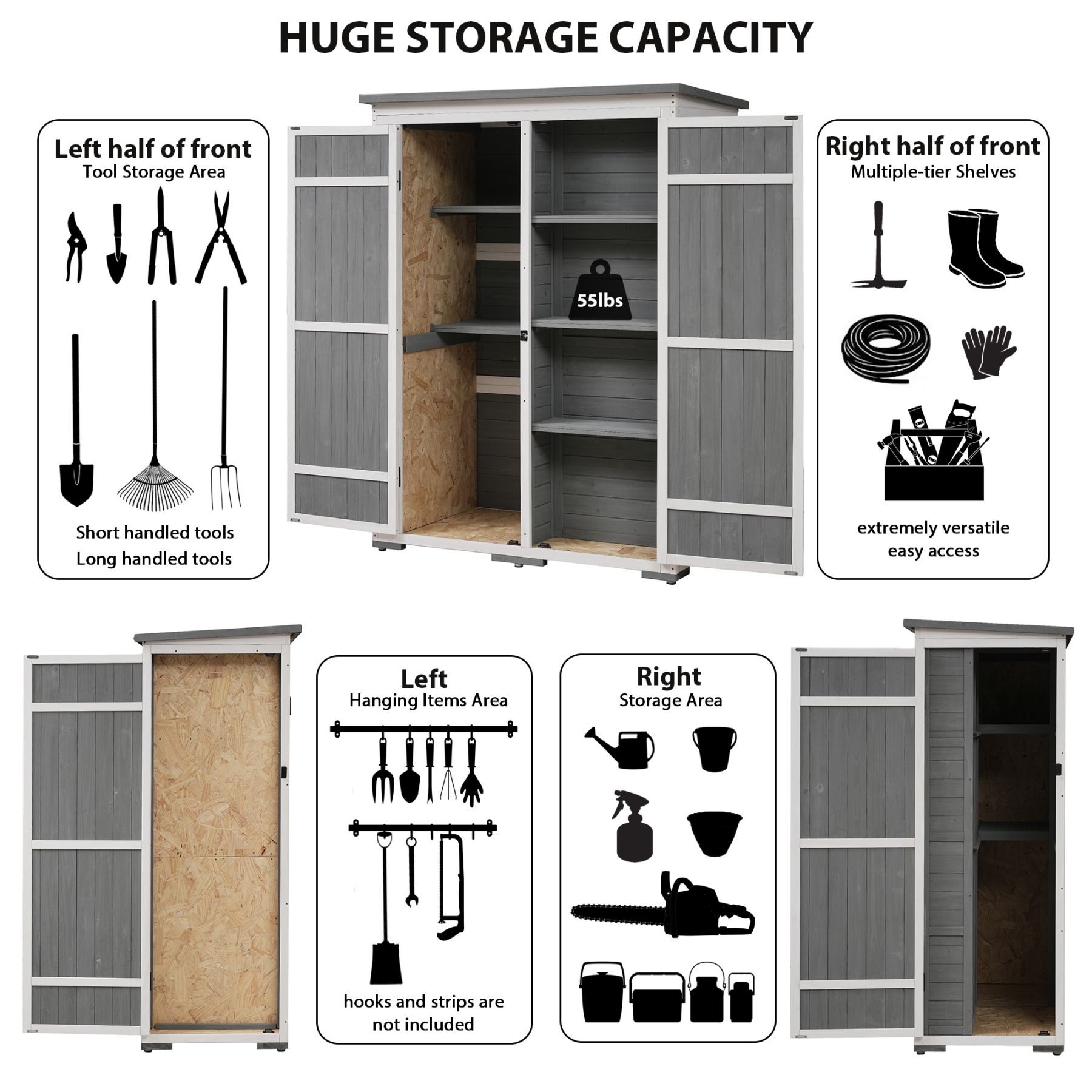 Maocao Hoom BH560070 Wood-Storage-Buildings - View #3