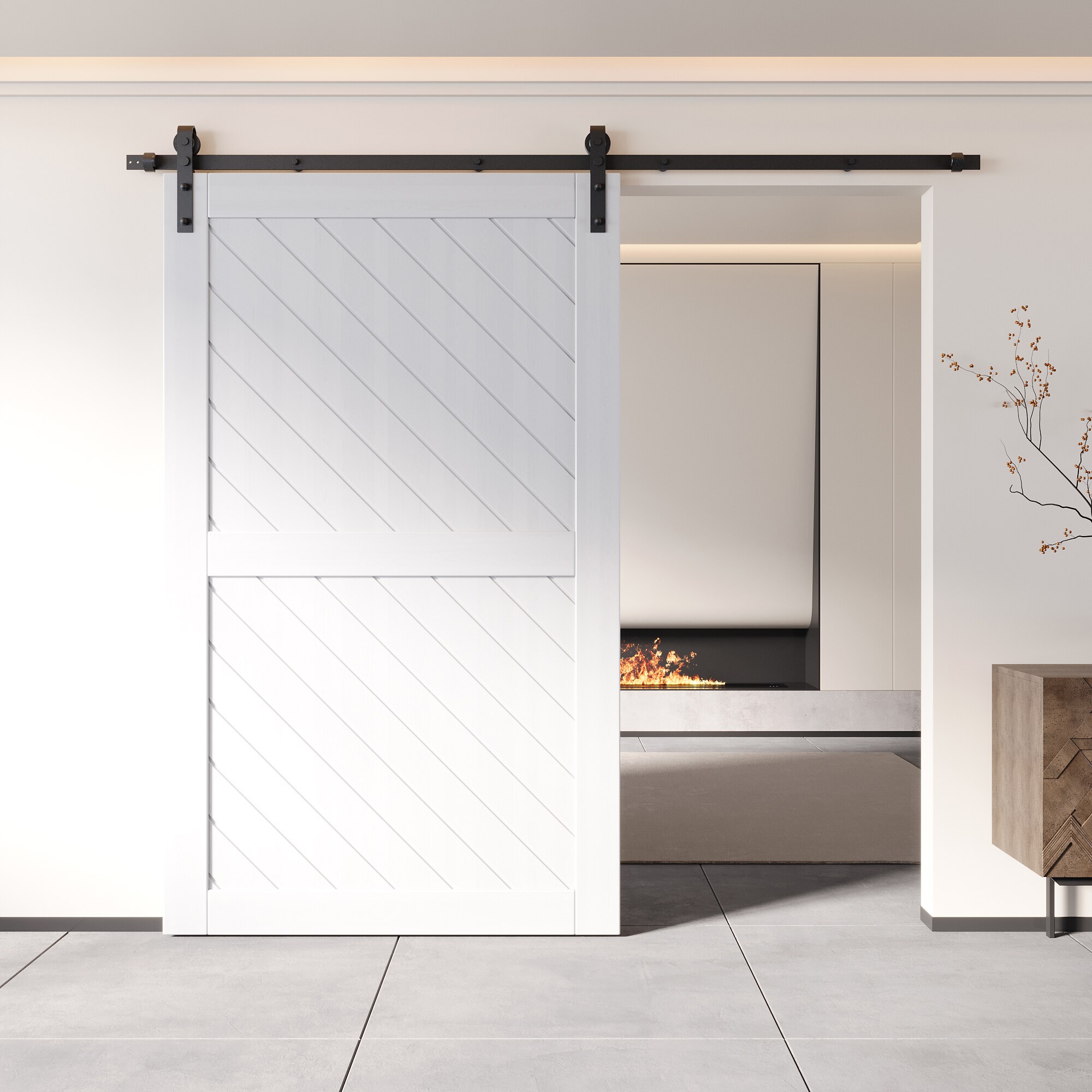 HOMACER XT2-4280-WH Barn-Doors - View #8