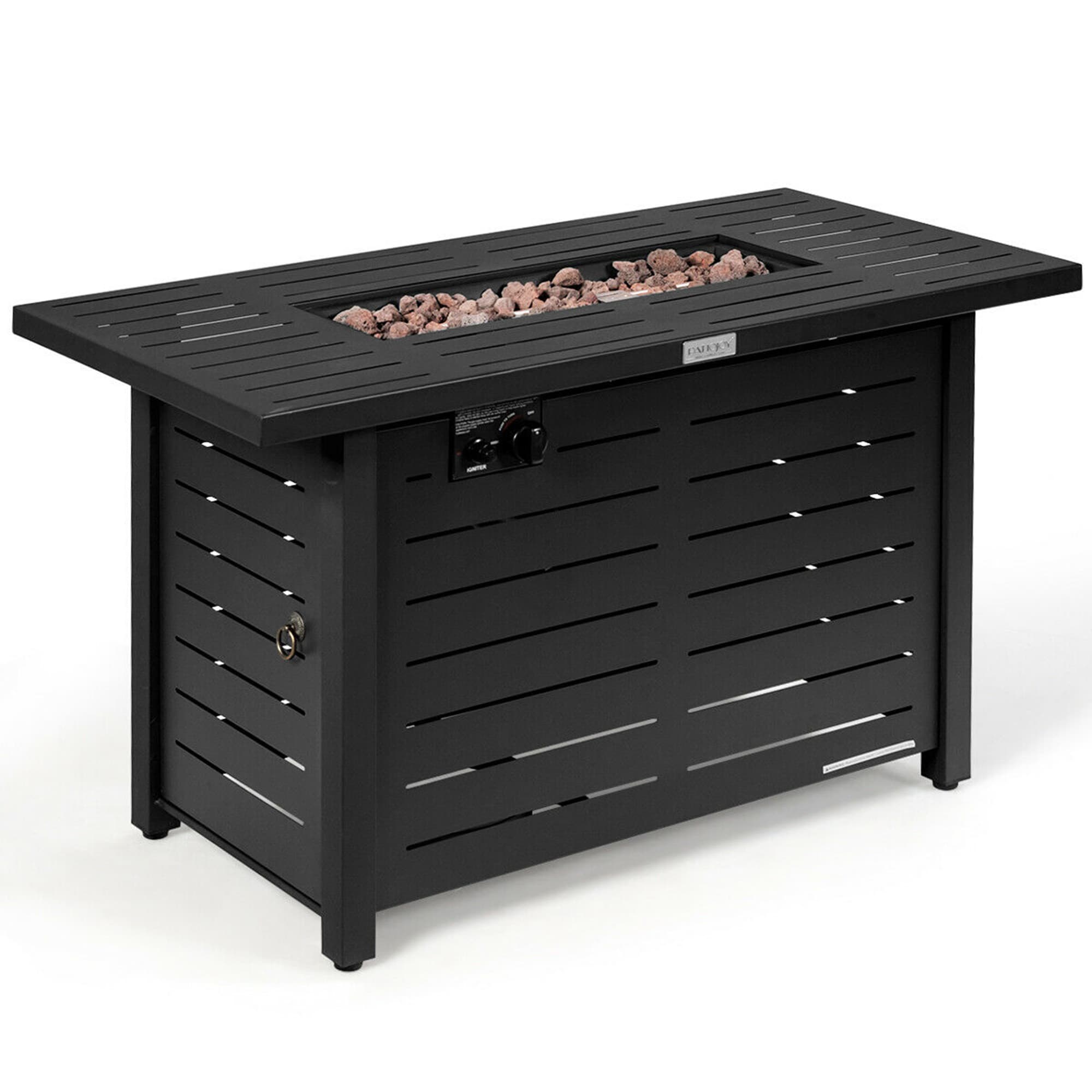 Goplus 20-in W Black Steel Wood-Burning Fire Pit in the Wood-Burning Fire  Pits department at