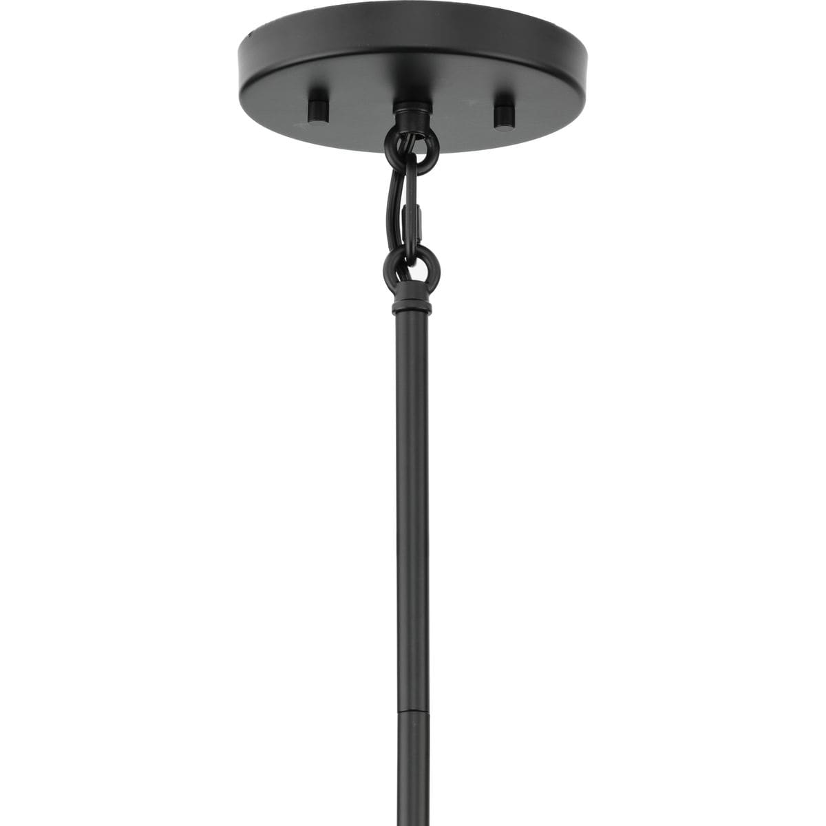 Rivera Matte Black Mini Pendant with Clear Textured Glass