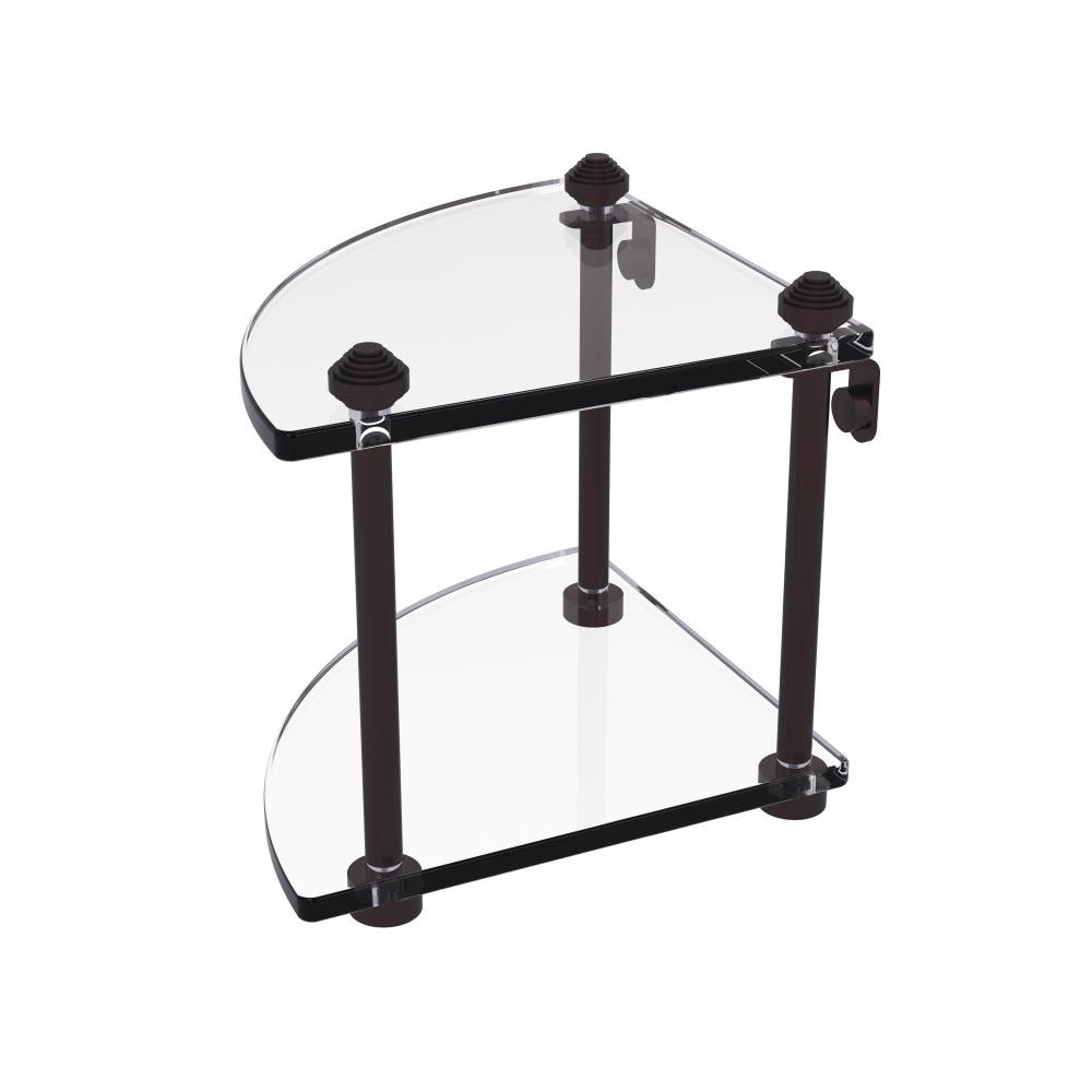 Allied Brass SB-3-ABZ Southbeach Antique Bronze 2 -Tier Wall mount Corner Bathroom Shelf ( 8-in x 8-in x 8-in )