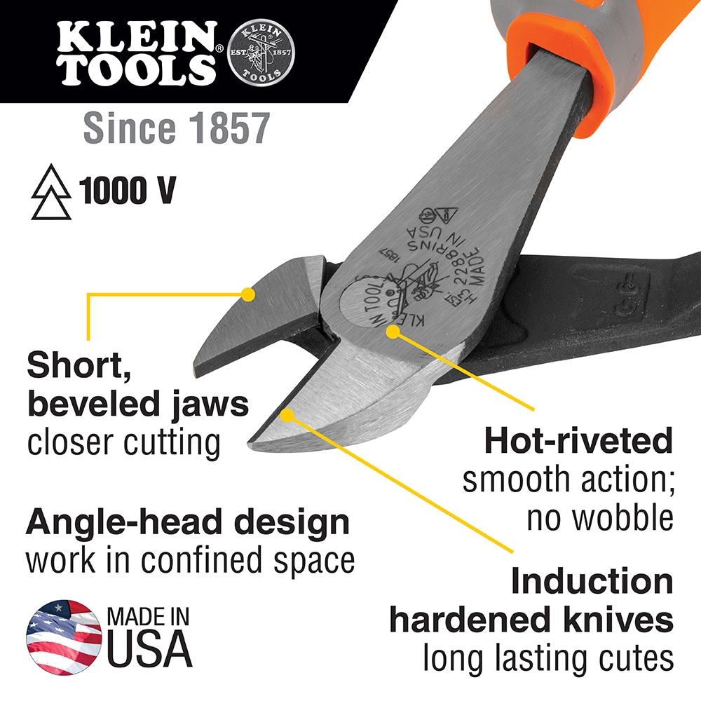 Klein Tools 2288RINS sidecutters - View #2