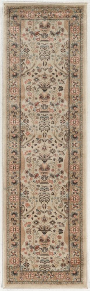 Radici USA 3812/1023/CREAM Garda 2 x 8 (ft) Polypropylene Cream Rectangular Indoor Floral/Botanical Vintage Runner rug