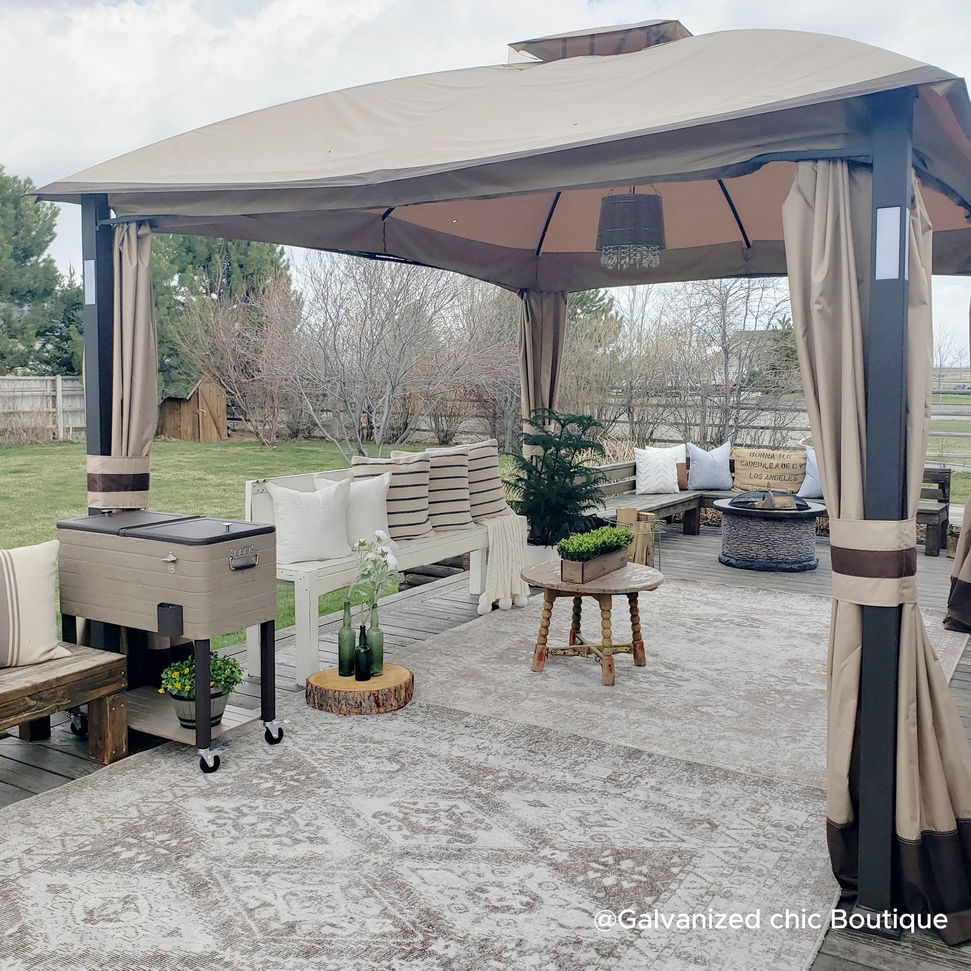 Sunjoy A101011500 Wood-Resin-Gazebos - View #12