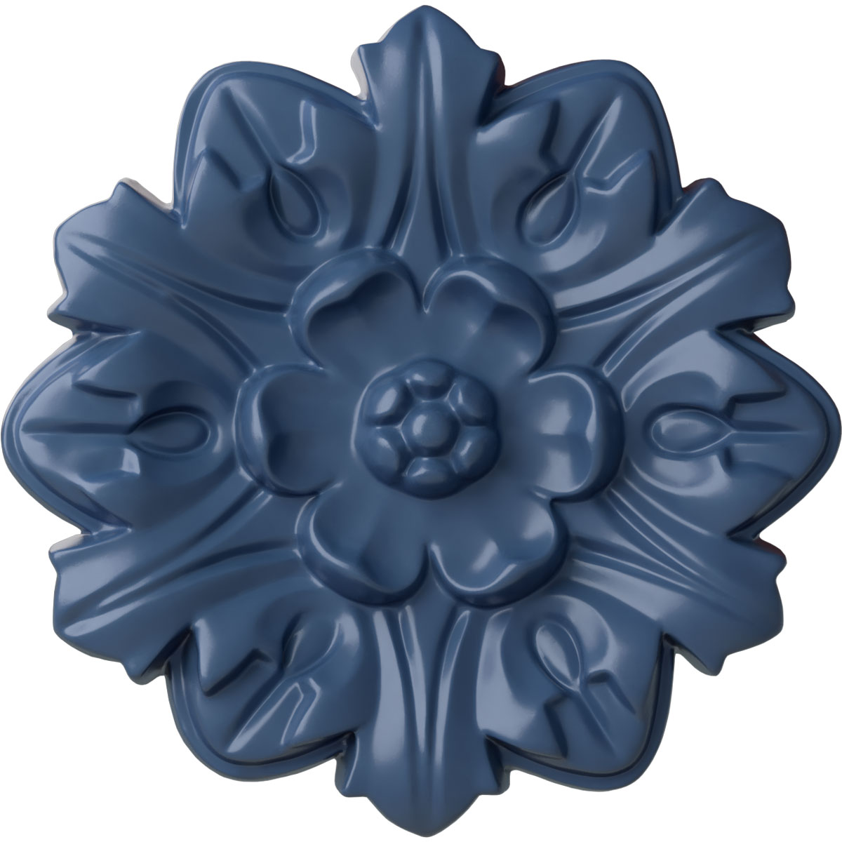Ekena Millwork CM07EMAMF Emery Leaf 7.625-in W x 7.625-in L Painted Americana Polyurethane Whole Ceiling Medallion