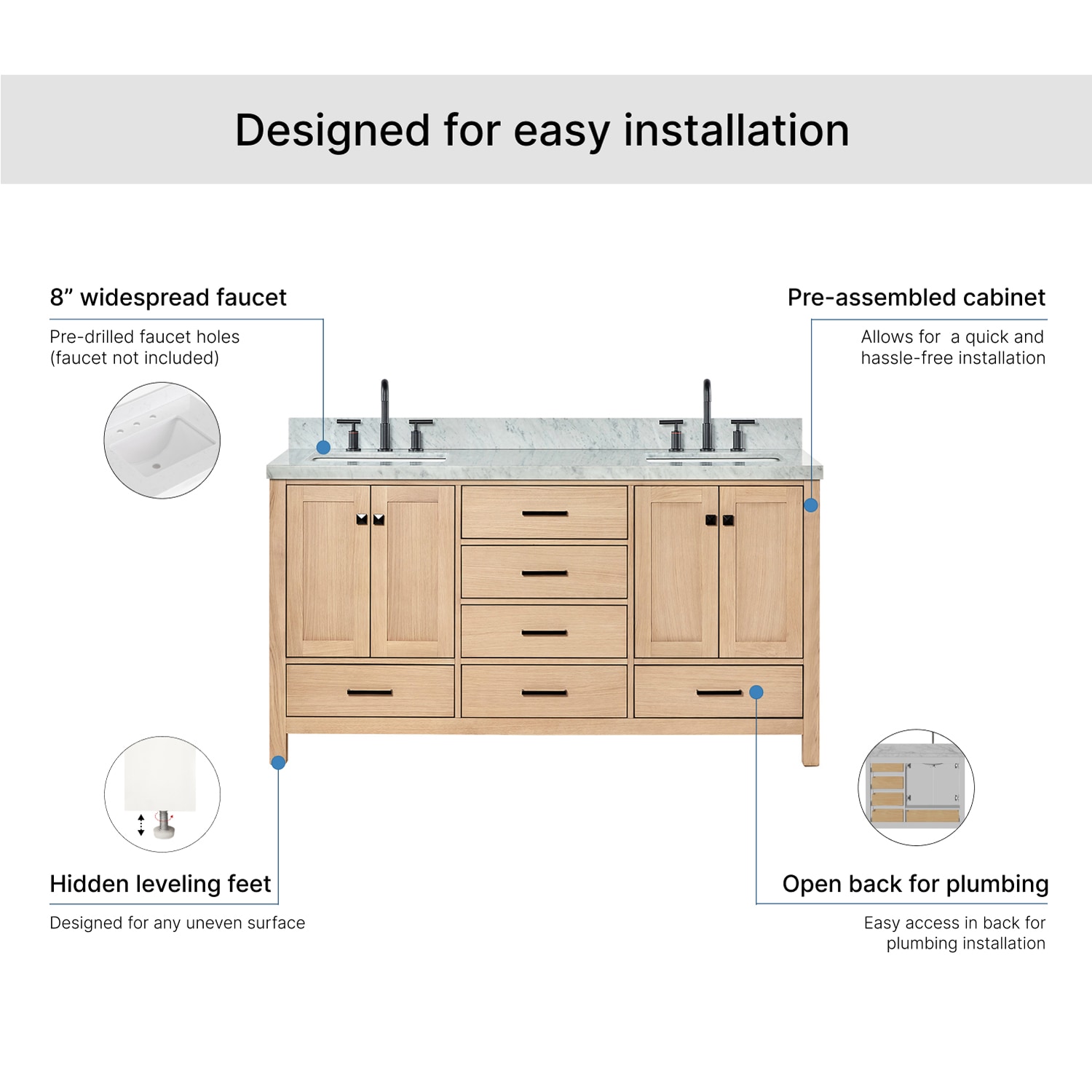 ARIEL A067DCWRVOWOA Bath-Vanity-Combo - View #7