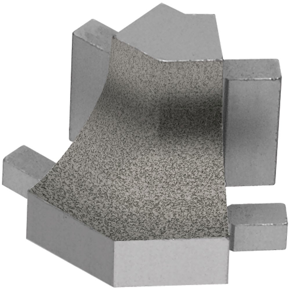 Schluter Systems E135/AHK1S/TSG Dilex-AHK 0.5-in W x 1-in L Pewter textured color-coated aluminum Aluminum Outside corner Tile Edge Trim