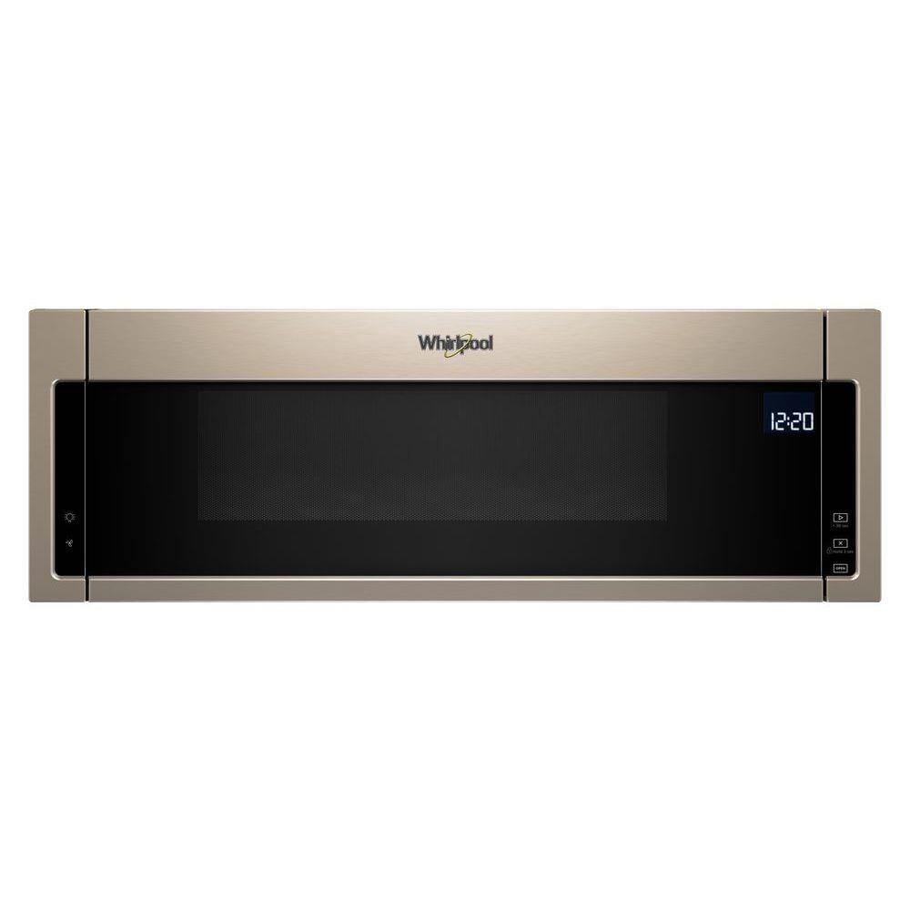 Whirlpool WML75011HN Low Profile Microwave Hood Combination 1.1-cu ft 1000-Watt Over-the-Range Microwave with Sensor Cooking (Fingerprint Resistant Sunset Bronze)