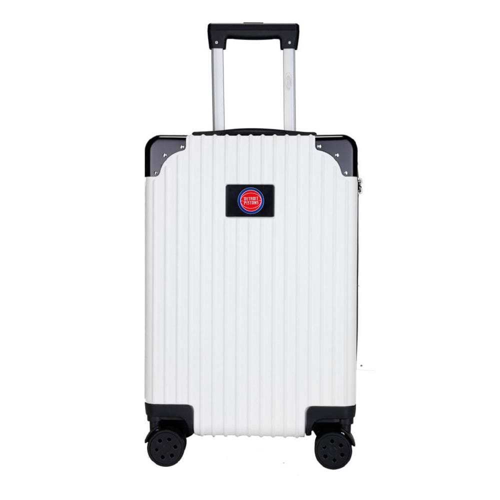 Mojo Licensing NBPIL210_WHITE NBA Detroit Pistons 23.75 X 15.5 X 9.75 White Polycarbonate Hardshell Carry-on Bag (1-Bag)