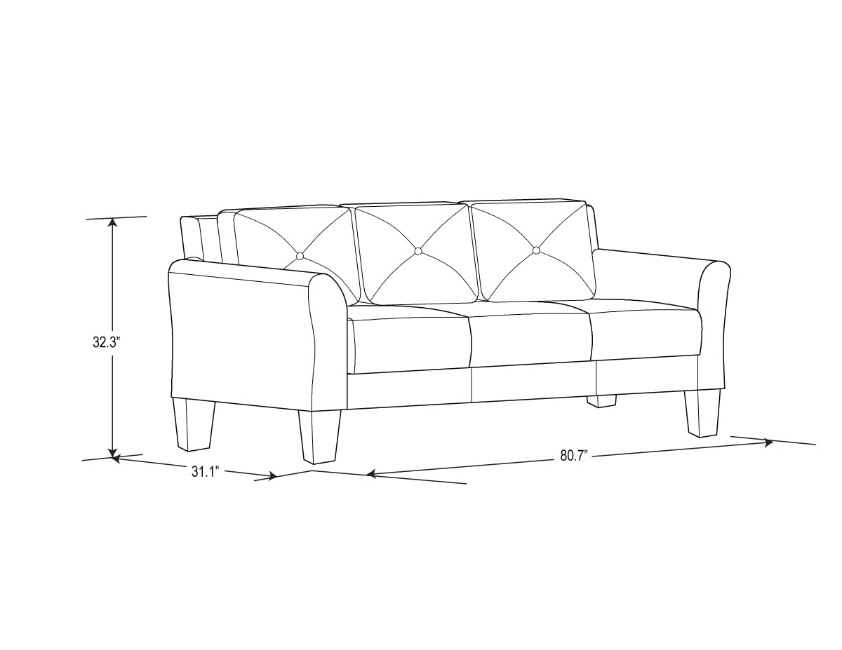 Lifestyle Solutions LSHA175BRN Sofas-Loveseats - View #6