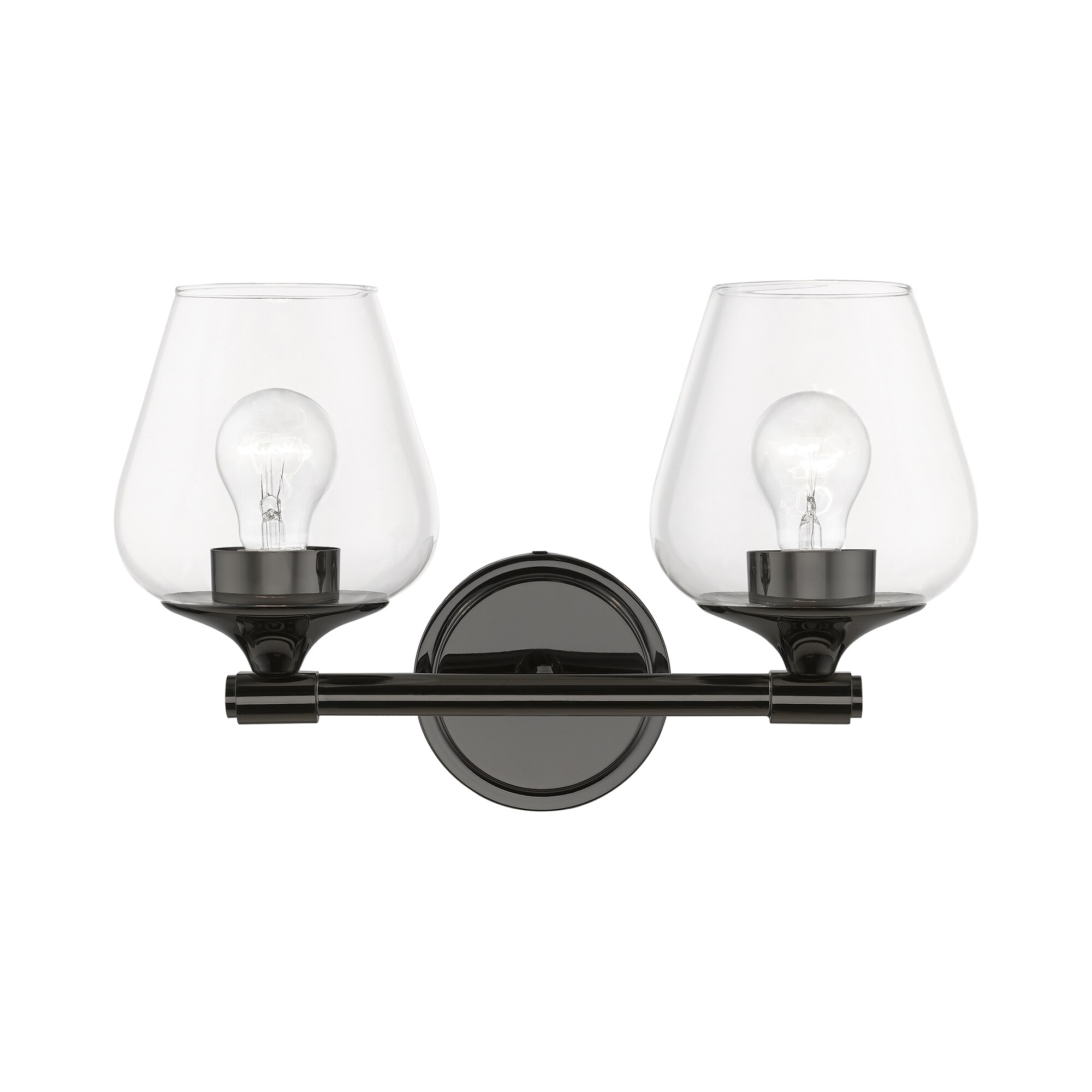 Livex Lighting 17472-46 Willow 15-in 2-Light Black Chrome Transitional Vanity Light