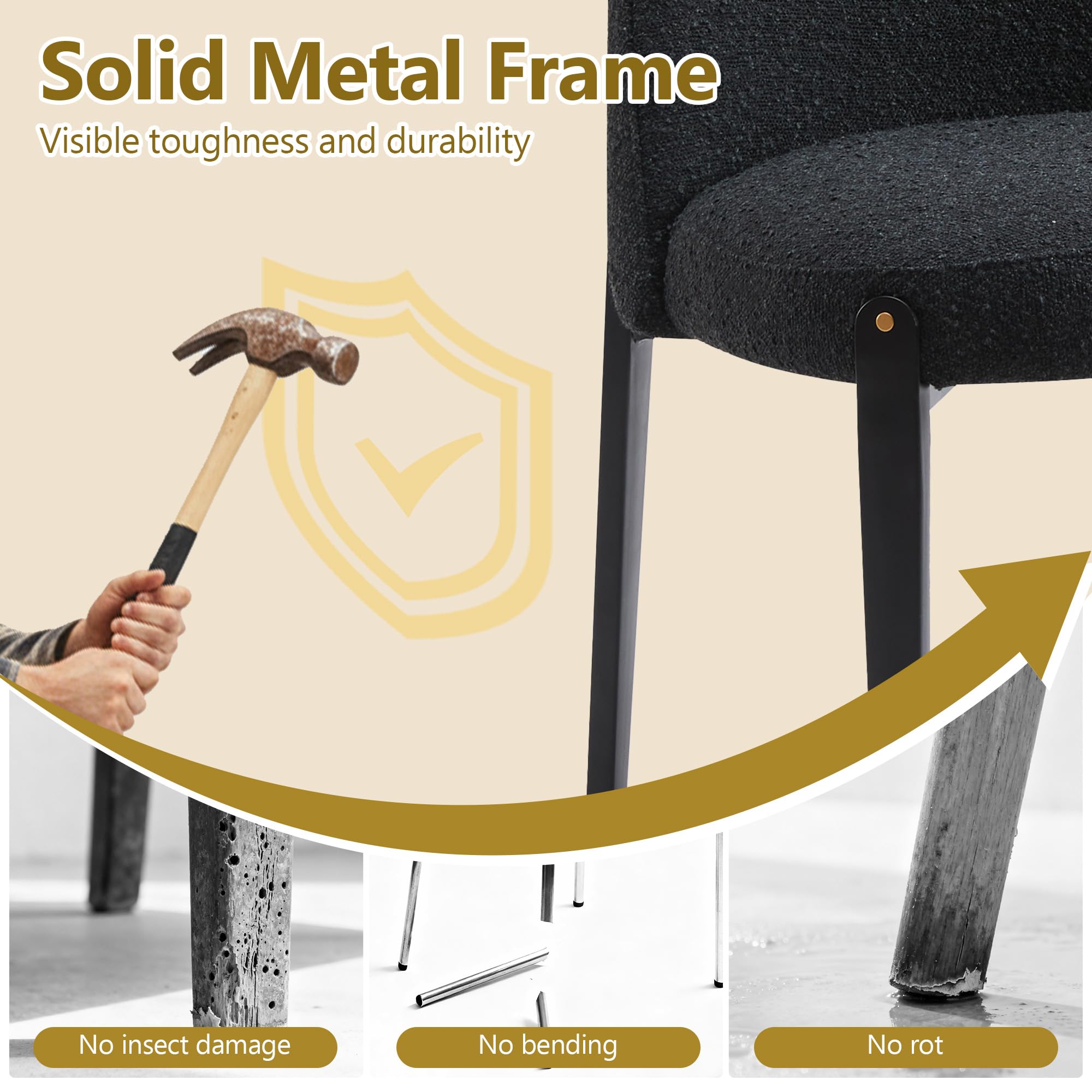 FARATI D2069RTC-WT-BK-2 Dining-Sets - View #5