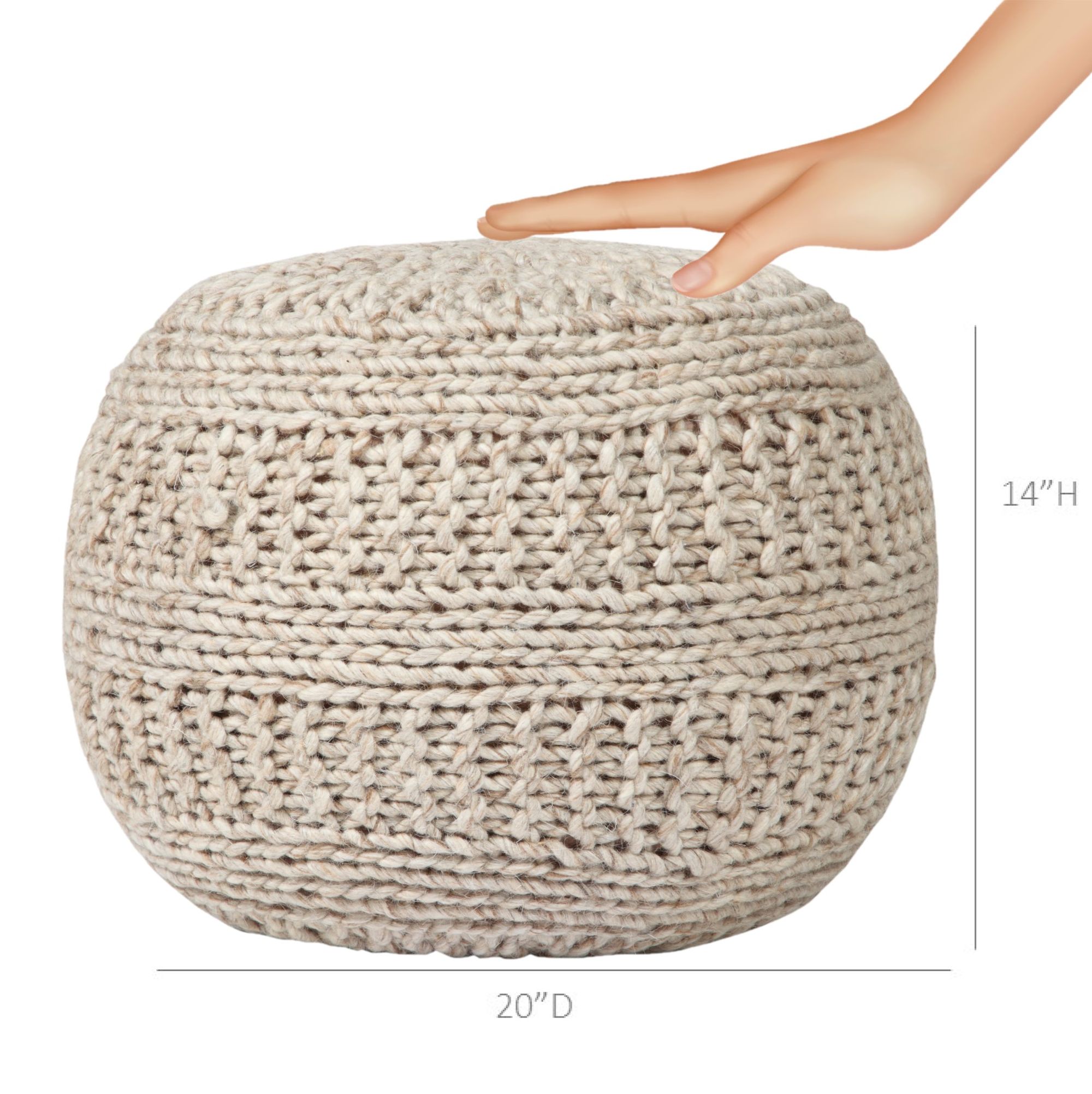 AANNY Designs JJS01182 Indoor-Ottomans - View #7
