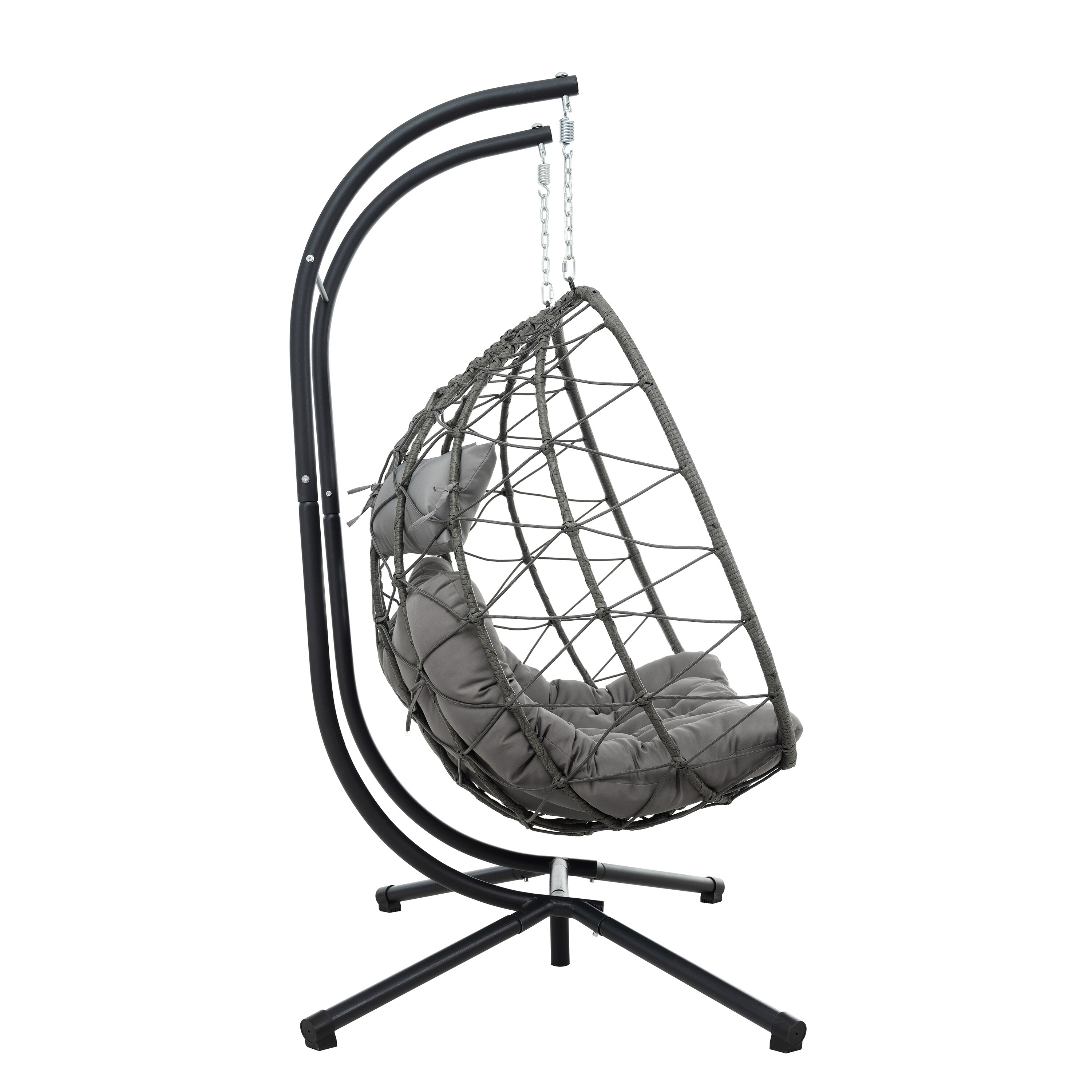 LUXEYARD Persons Egg Chair with Stand Indoor Outdoor Swing Chair Patio ...