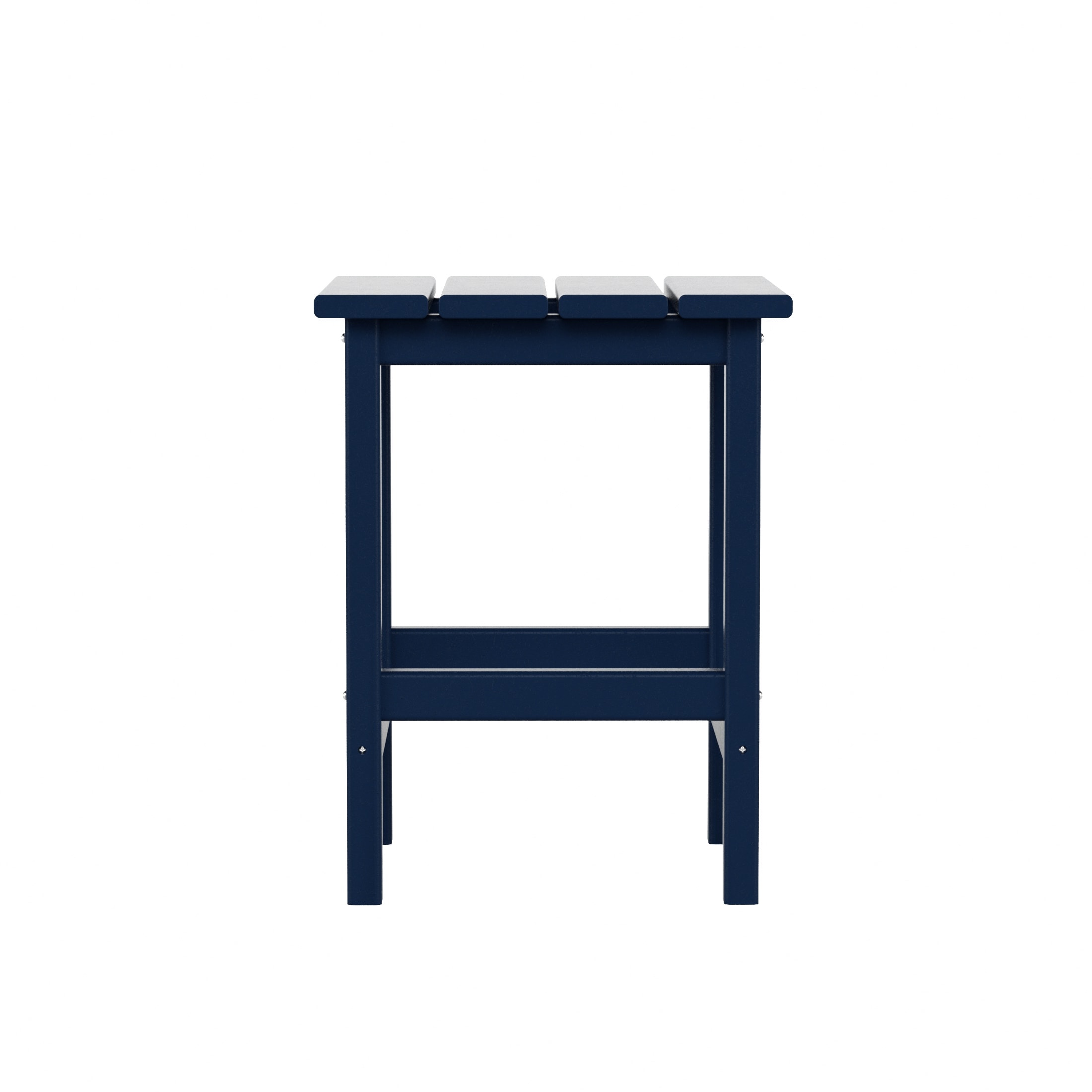 Navy Blue Square HDPE Outdoor Side Table