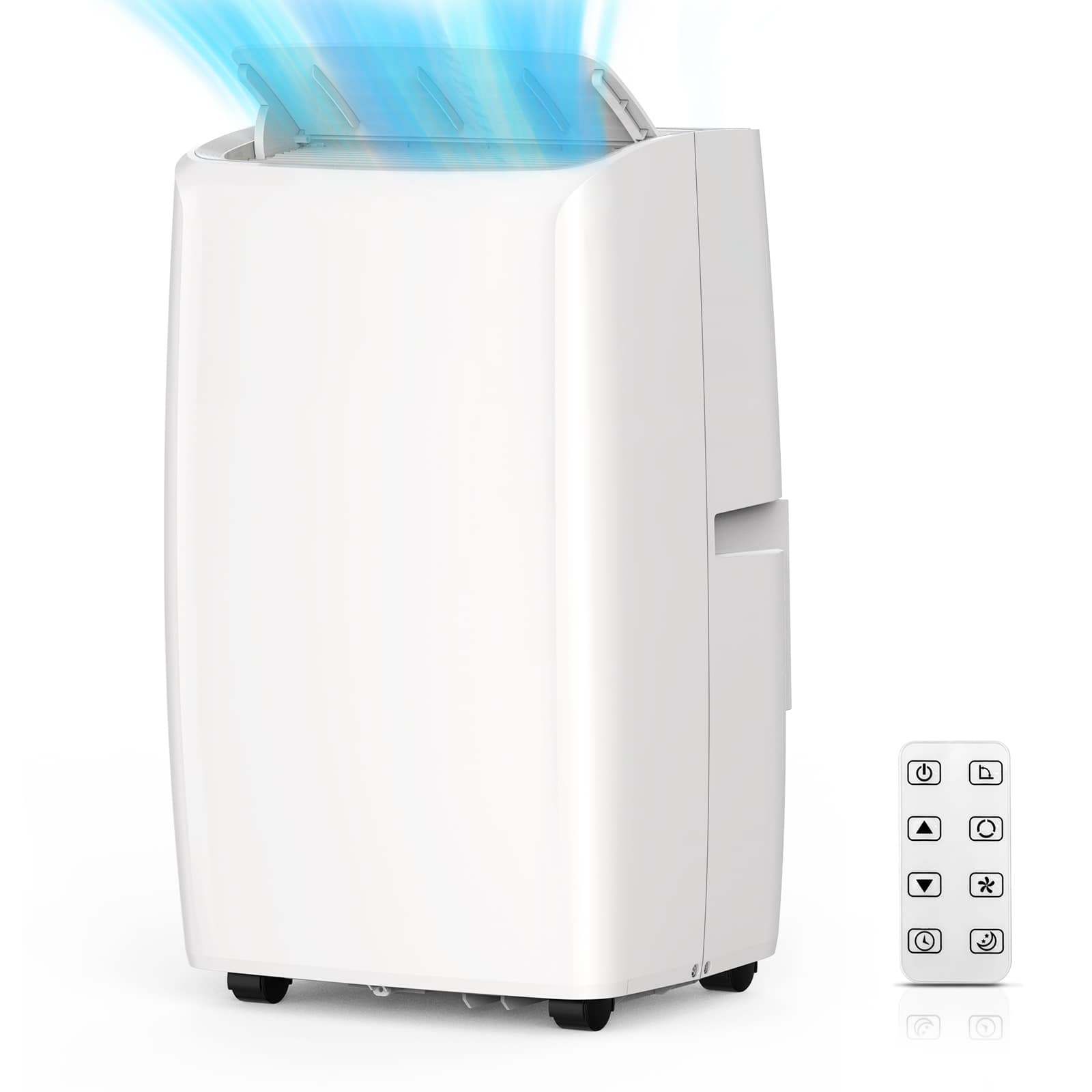 Qeetex LSHQQPHO-10I3M63J 14000 BTU  Portable Air Conditioner for Room Up to 750 Sq  Ft  3 in 1 AC with Dehumidifier Fan  Remote Control Easy Install Window Kit