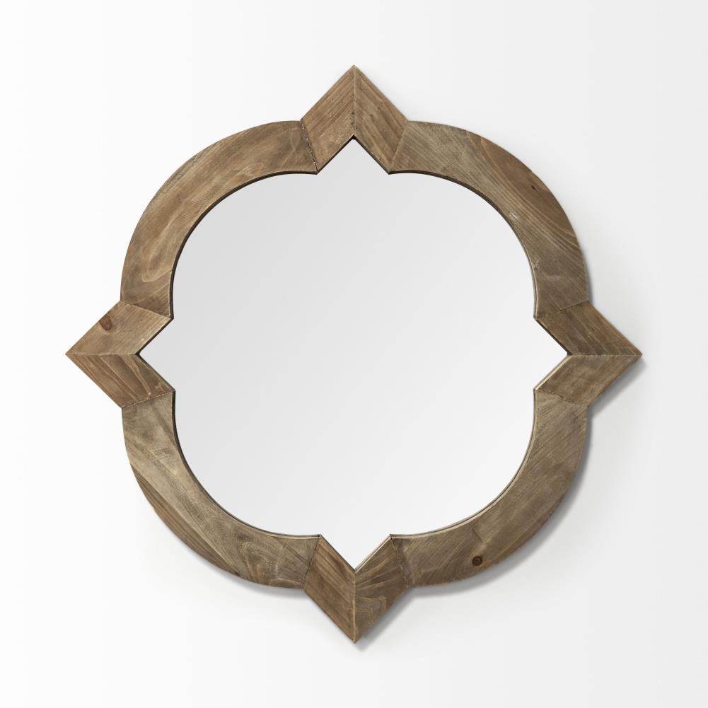 Argonne Natural Pine Wood Full-Length Square Wall Mirror