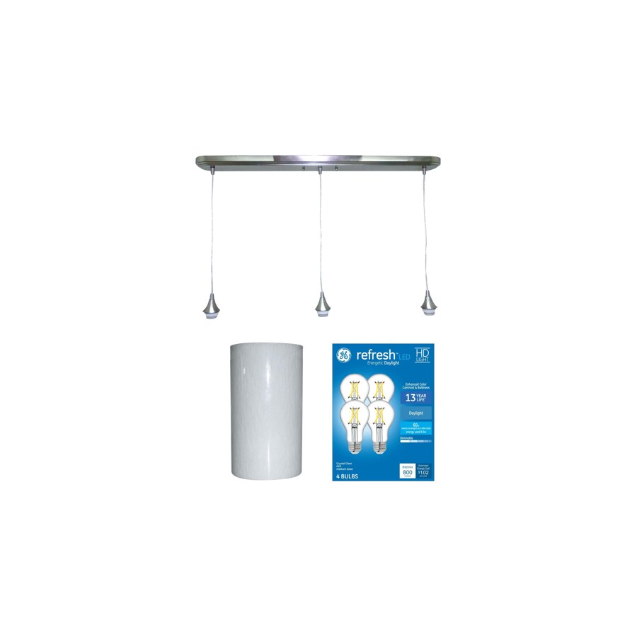 Shop Style Selections Polished Nickel Pendant Light With White   42175534 