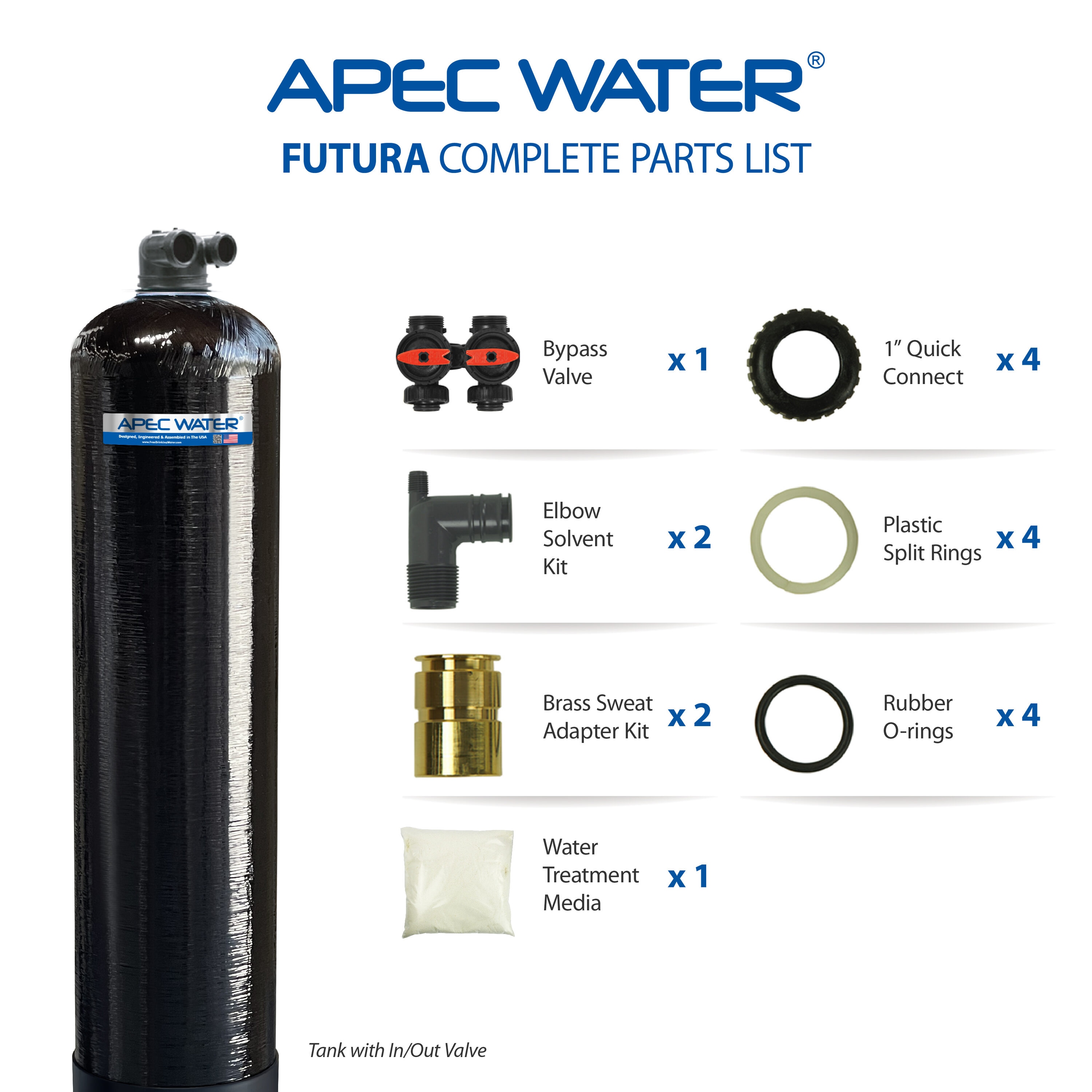 APEC Water Systems 20 Gallon Tank Bundle with Ball Valve