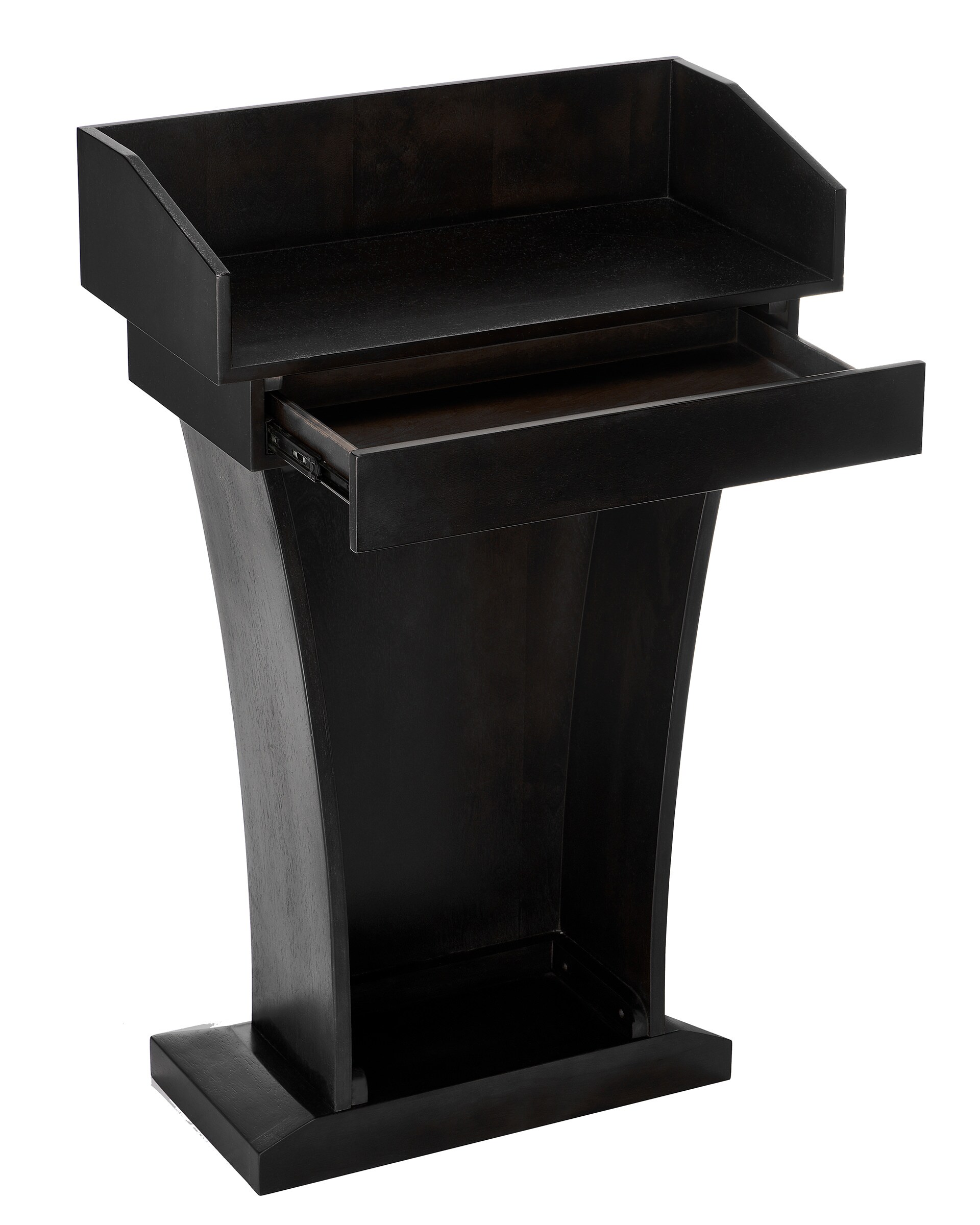 AdirOffice Black Wood Stand-Up Podium Lectern with Drawer in the Office ...