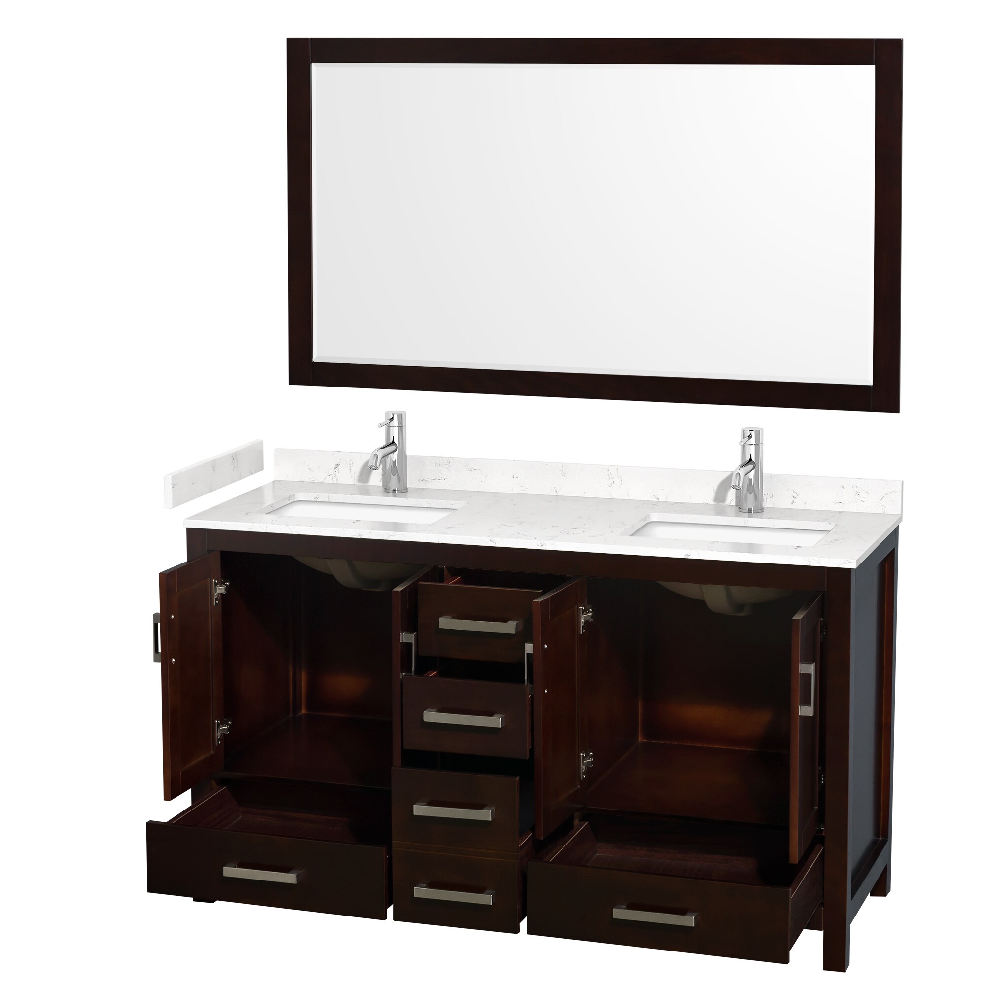 Wyndham Collection WCS141460DESC2UNSM58 Bath-Vanity-Combo - View #2