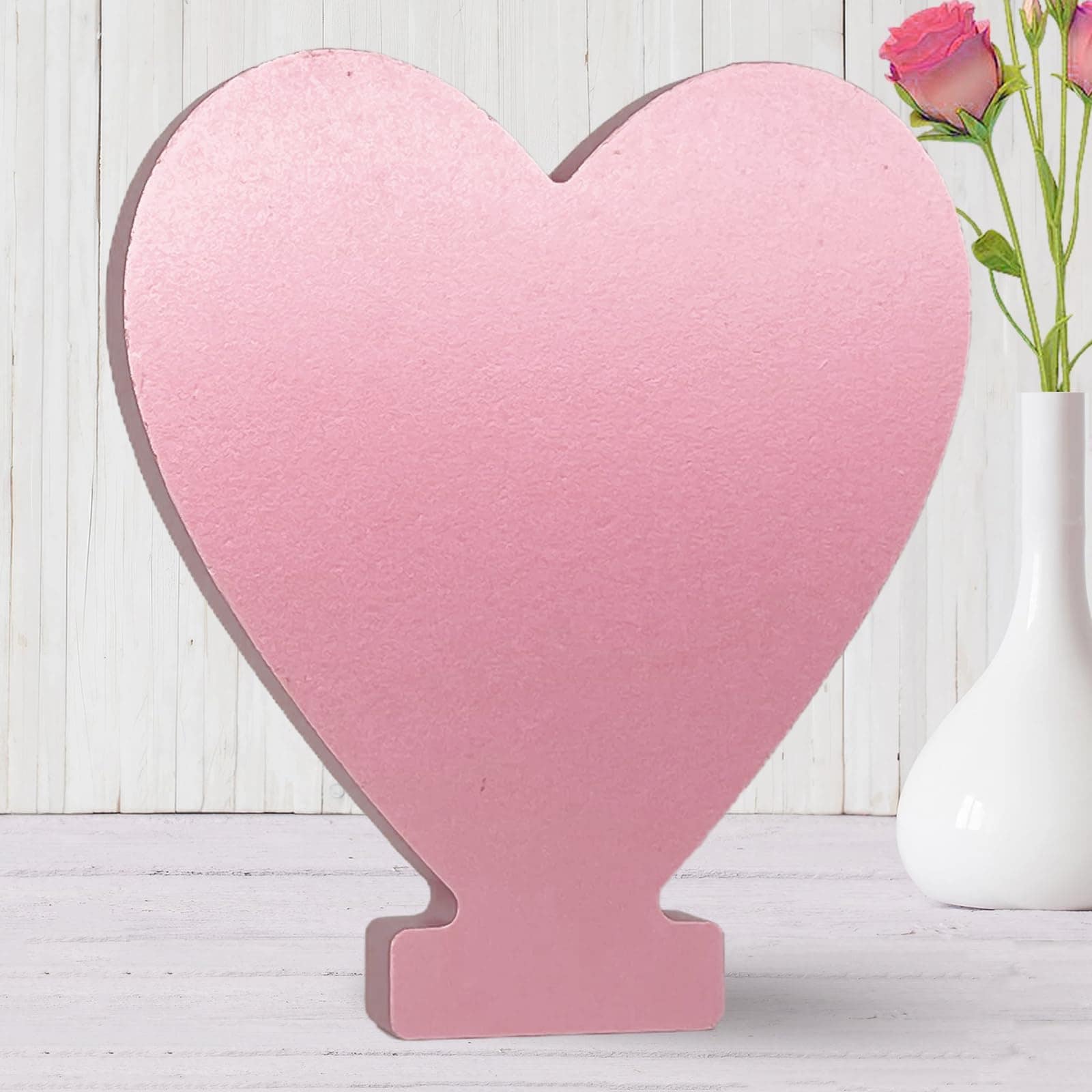 Phyfalip  6 Inch Pink Wood Letter Love Unfinished Wooden Alphabet Letter for Wall Decor Standing Sign Board for Crafts Home Party Projects 1 Piece