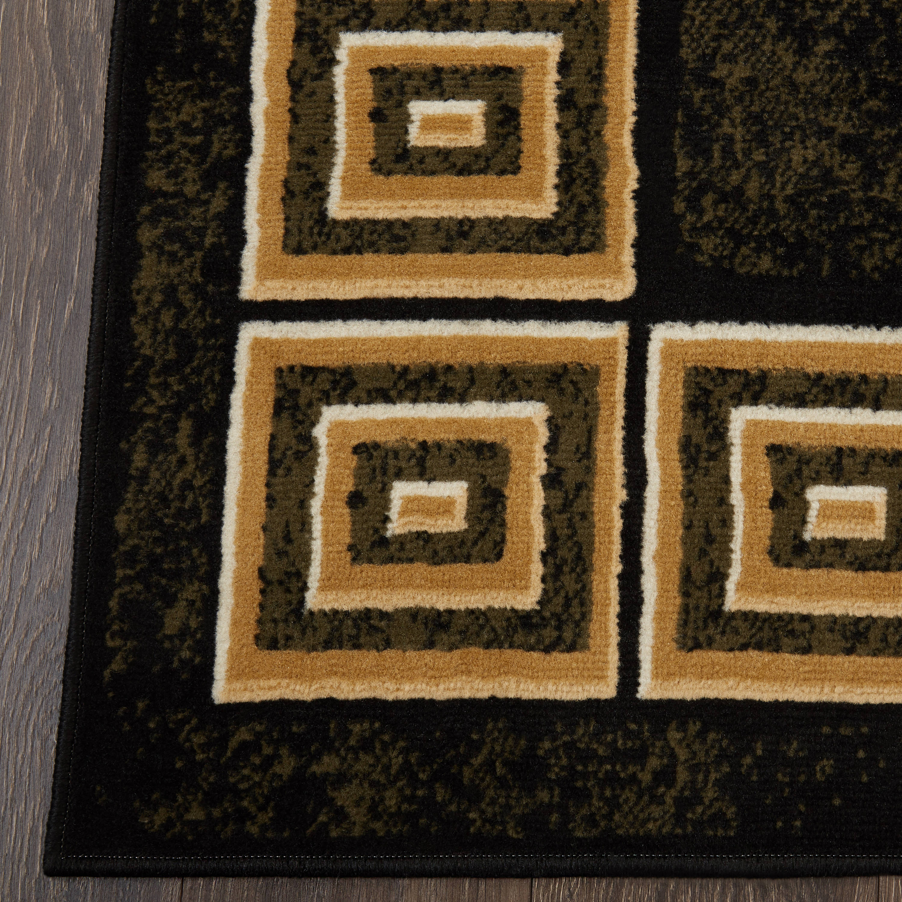 Home Dynamix Optimum Athens 8 x 10 Black Indoor Border Area Rug in