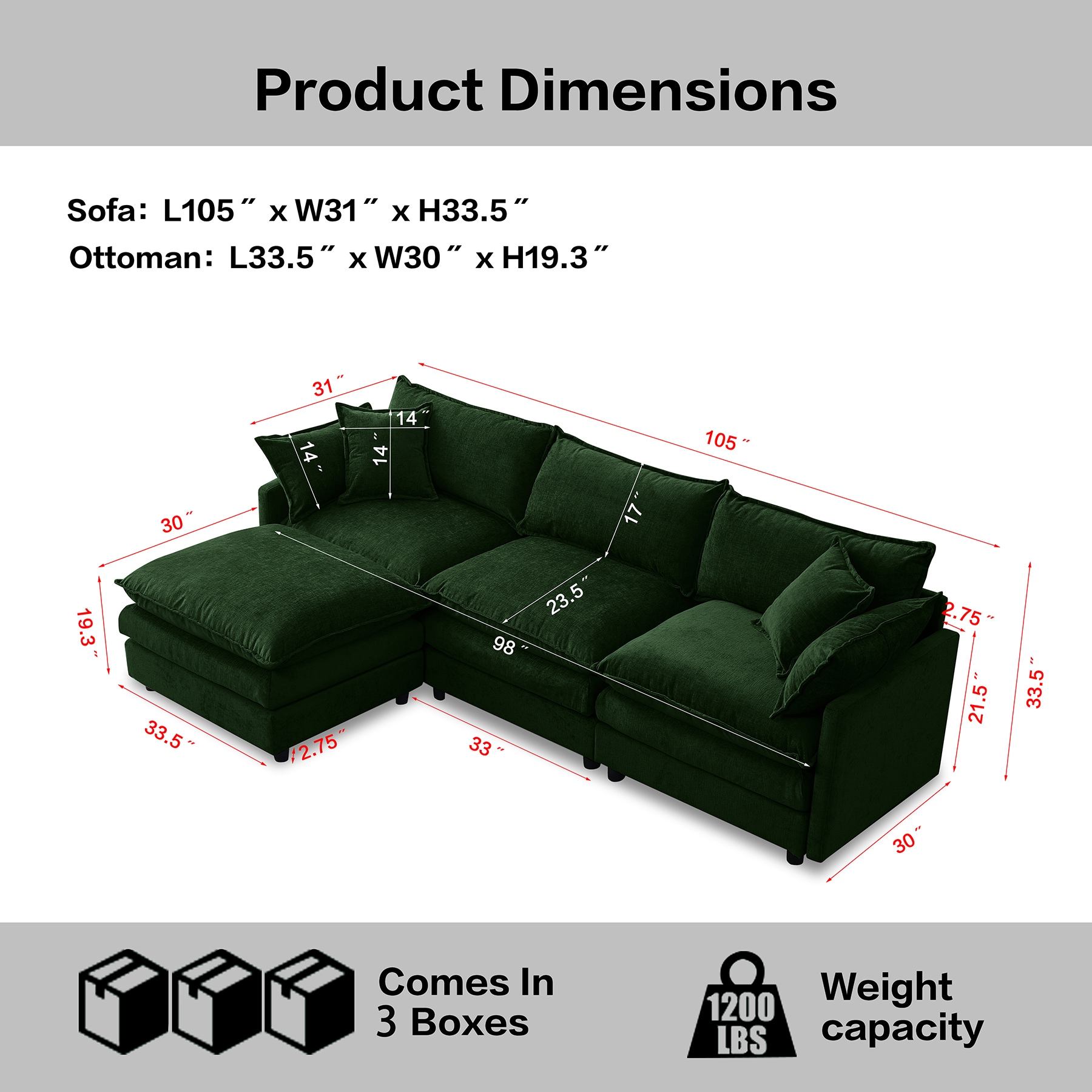 SINOFURN SYA3100043BG Sofas-Loveseats - View #3