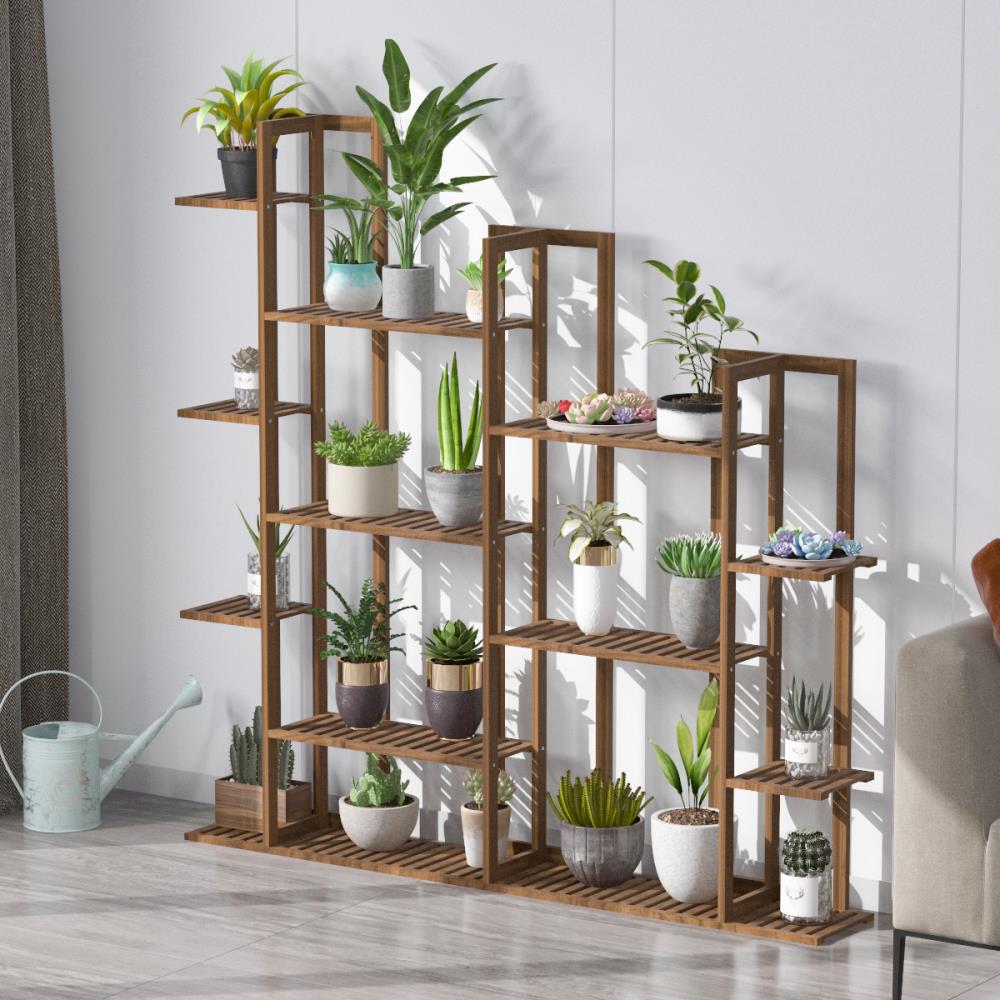 Wood Plant Stand In The Stands, Plant Shelving Unit Outdoor