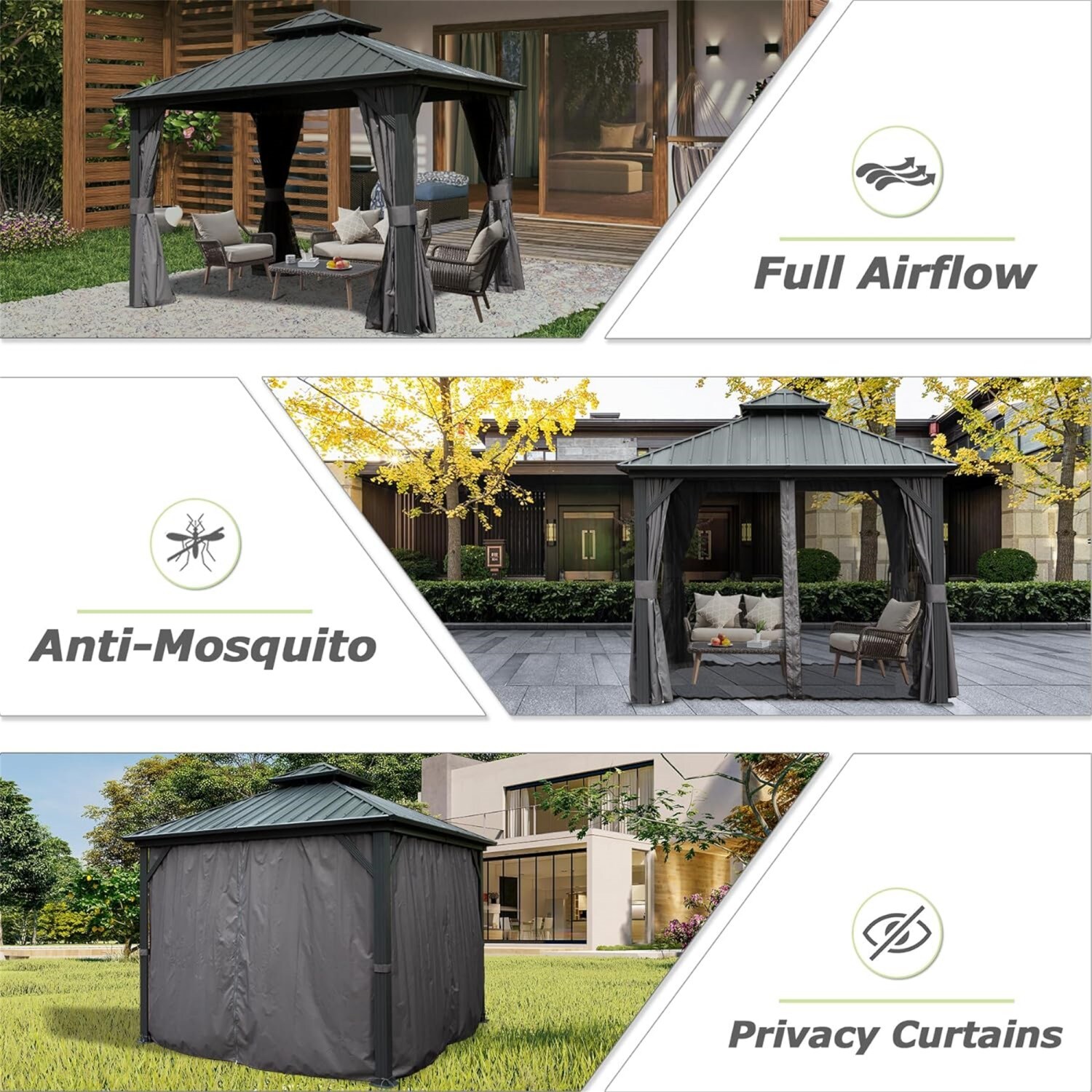 ToolCat PG2-81-PT Wood-Resin-Gazebos - View #4