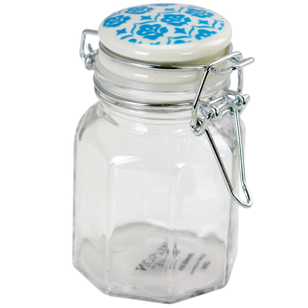 General Store Cottage Chic 4-Piece 22oz Red Canning Jar Set with Wire Bail  and Trigger Closure in the Food Storage Containers department at