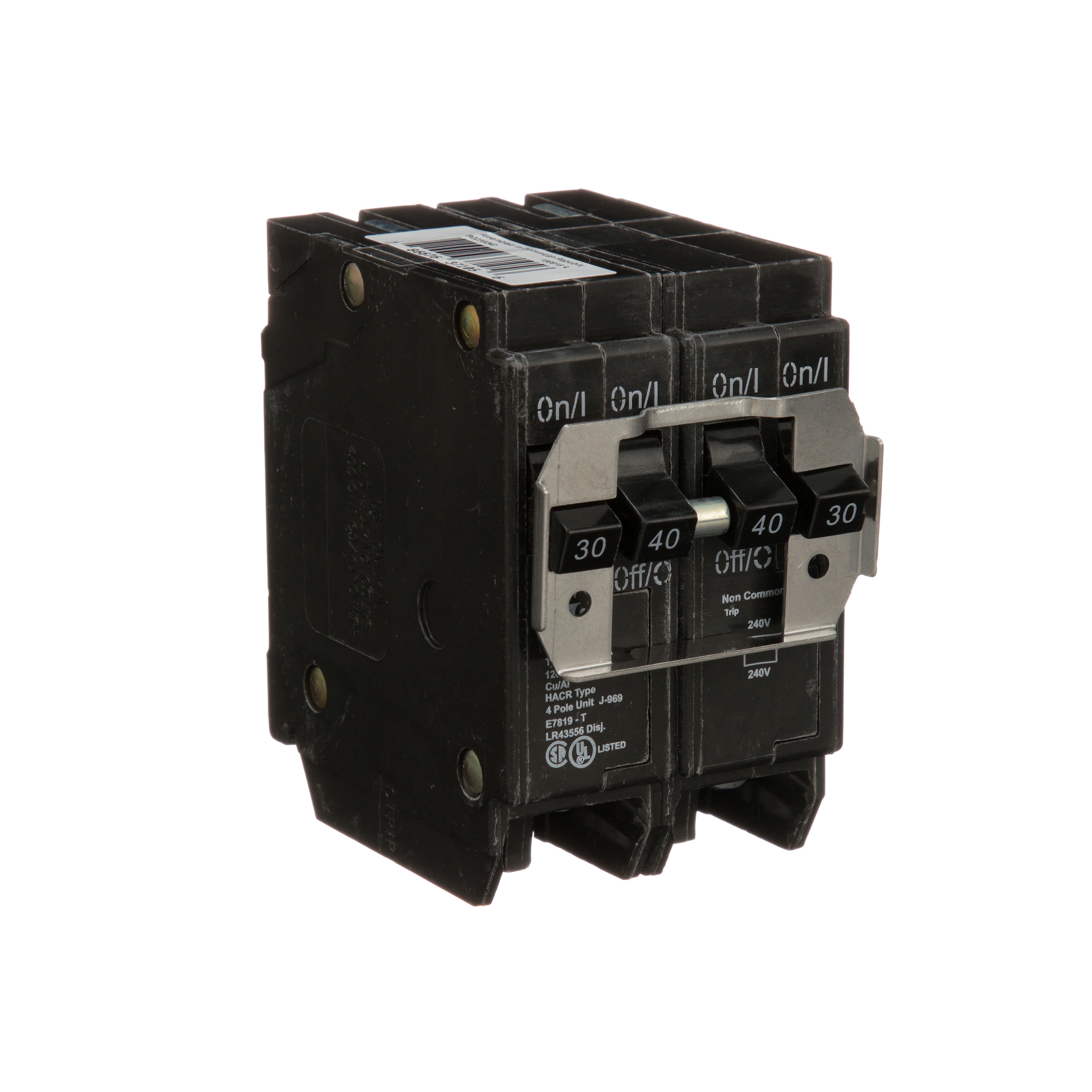 Eaton Type BR 30-amp/40-amp 4-Pole Quad Circuit Breaker in the Circuit ...