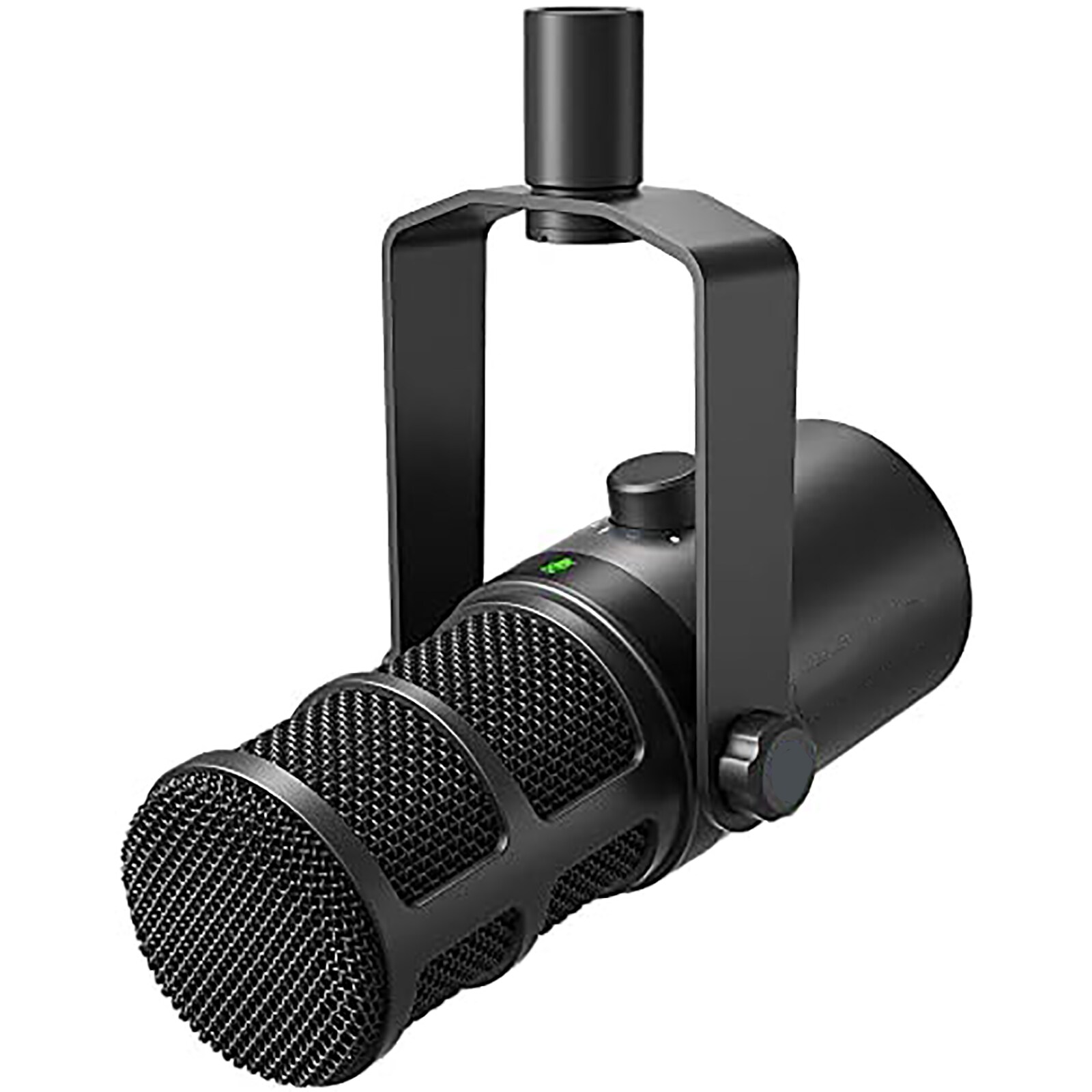 Etokfoks  dynamic USB and XLR podcast microphone with software EQ tap to mute headphone jack and gain knob for broadcast studio recording and