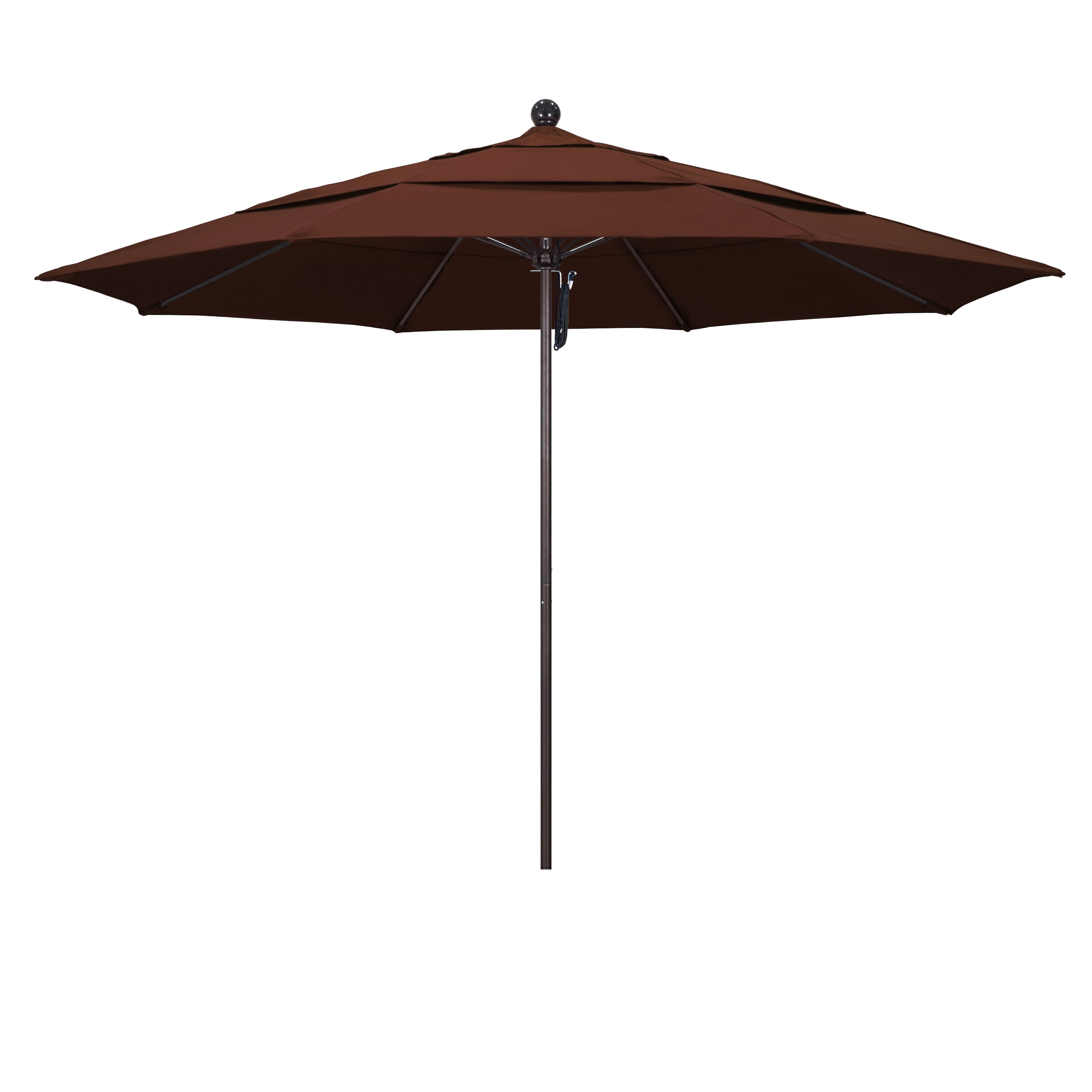 California Umbrella ALTO118117-5432-DWV 11-ft Aluminum Brown No-tilt Market Patio Umbrella