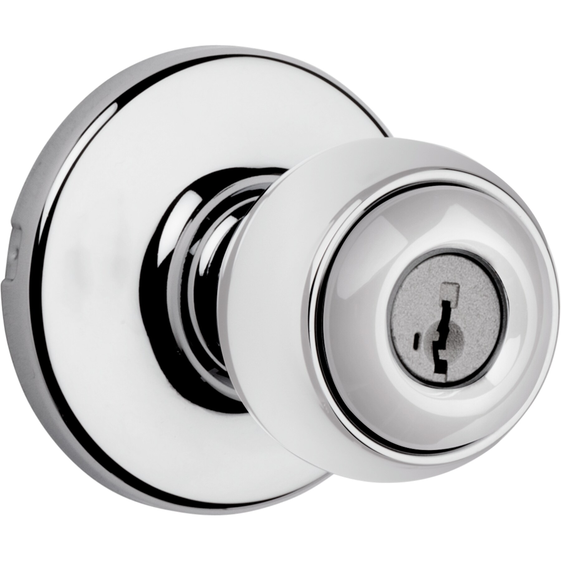 Kwikset Security Polo Polished Chrome Smartkey Exterior No Deadbolt Keyed Entry Door Knob At 1075