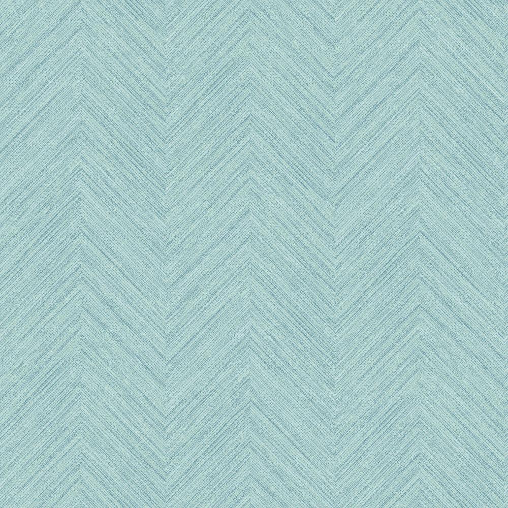 Chesapeake Sanibel 56.4-sq Ft Aqua Non-woven Textured Geometric 3D ...