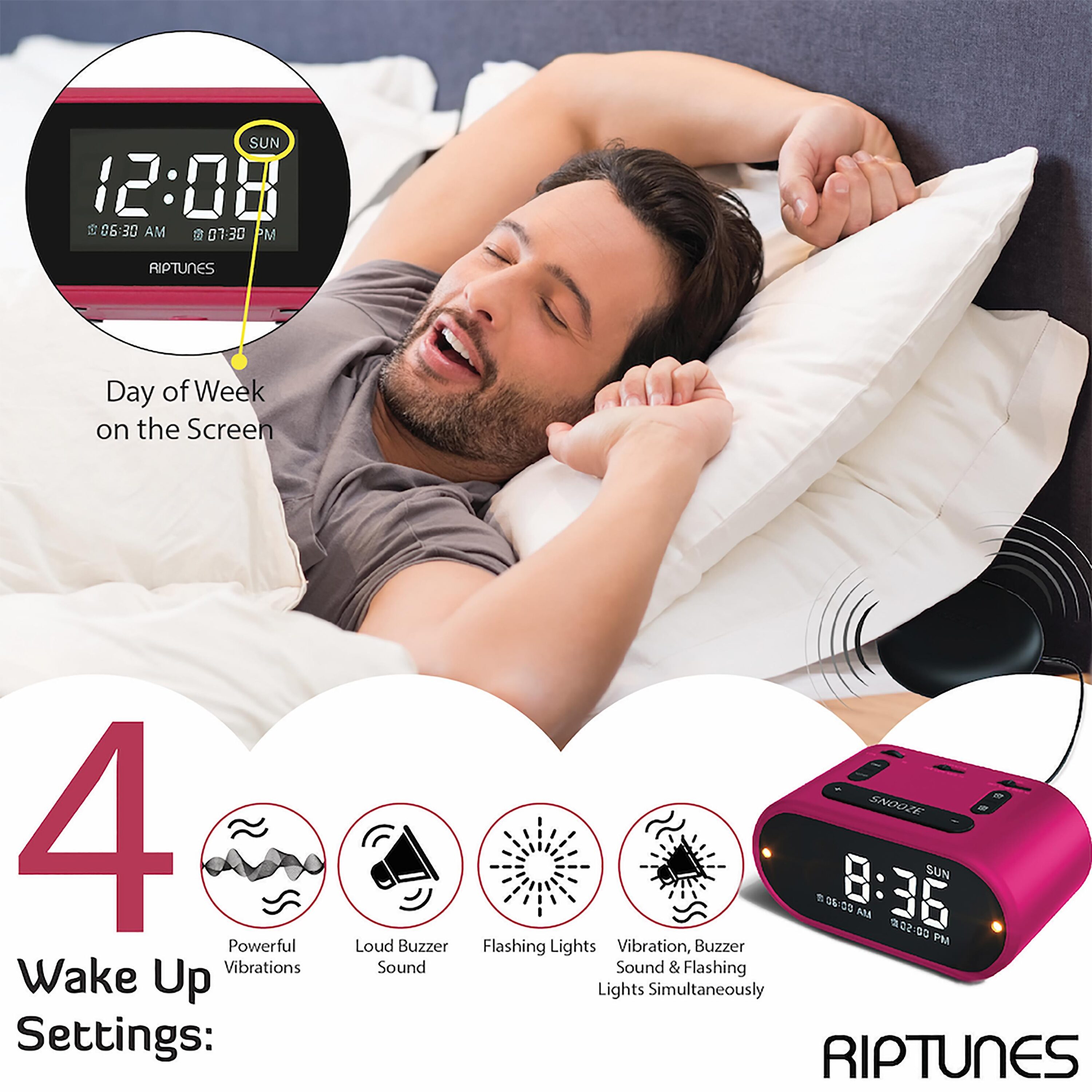 Riptunes W-WAV110P-697 Indoor-Outdoor-Clocks - View #3