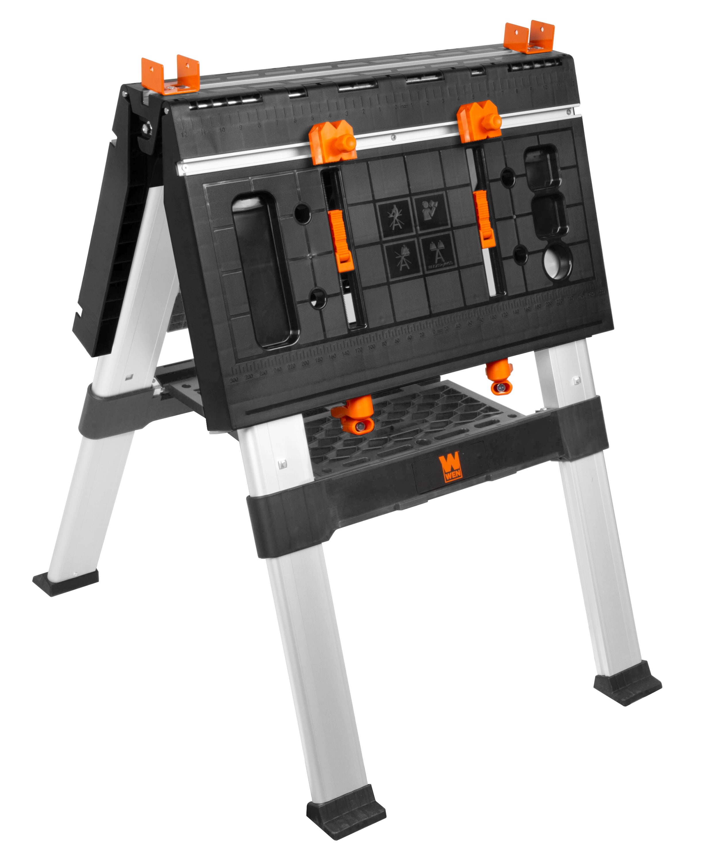 WEN 32.5-in H Black Plastic Adjustable Height Portable Folding