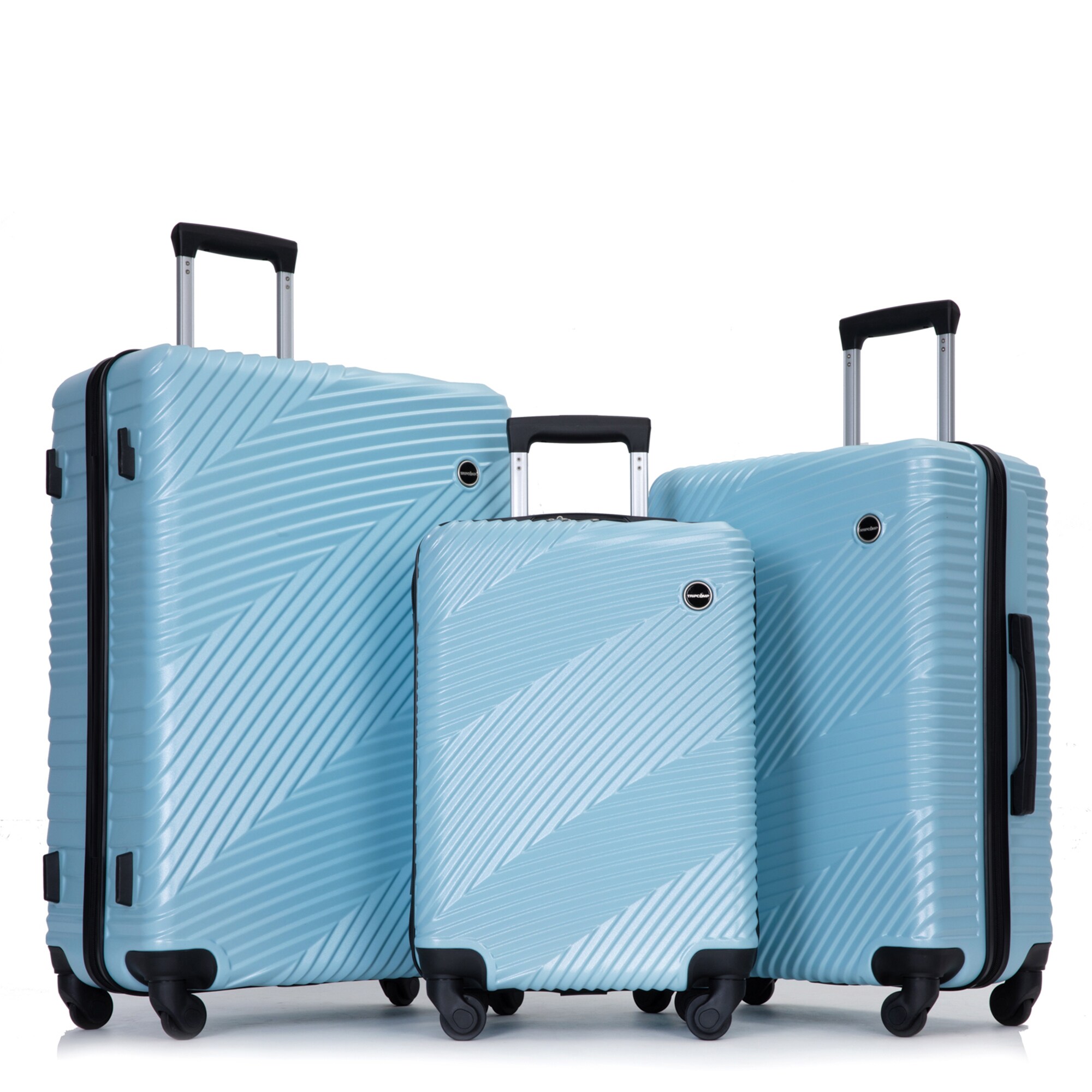 SINOFURN SYD9400019BL 20.1x11x29.5 Aqua Blue Plastic Hardshell Suitcase set 3 -Bag