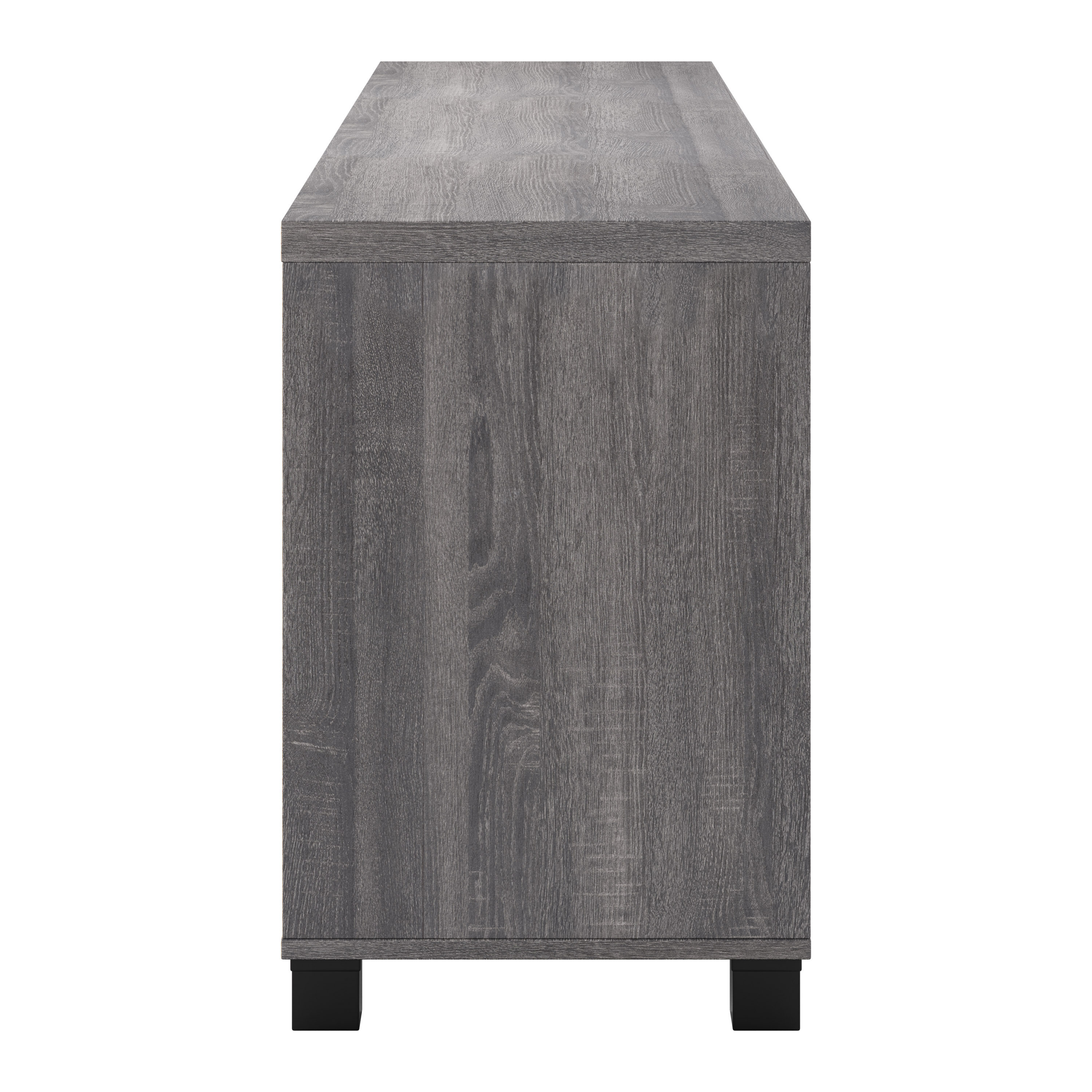 Virlomi Dark Gray 71" TV Stand with Cabinet and Shelves