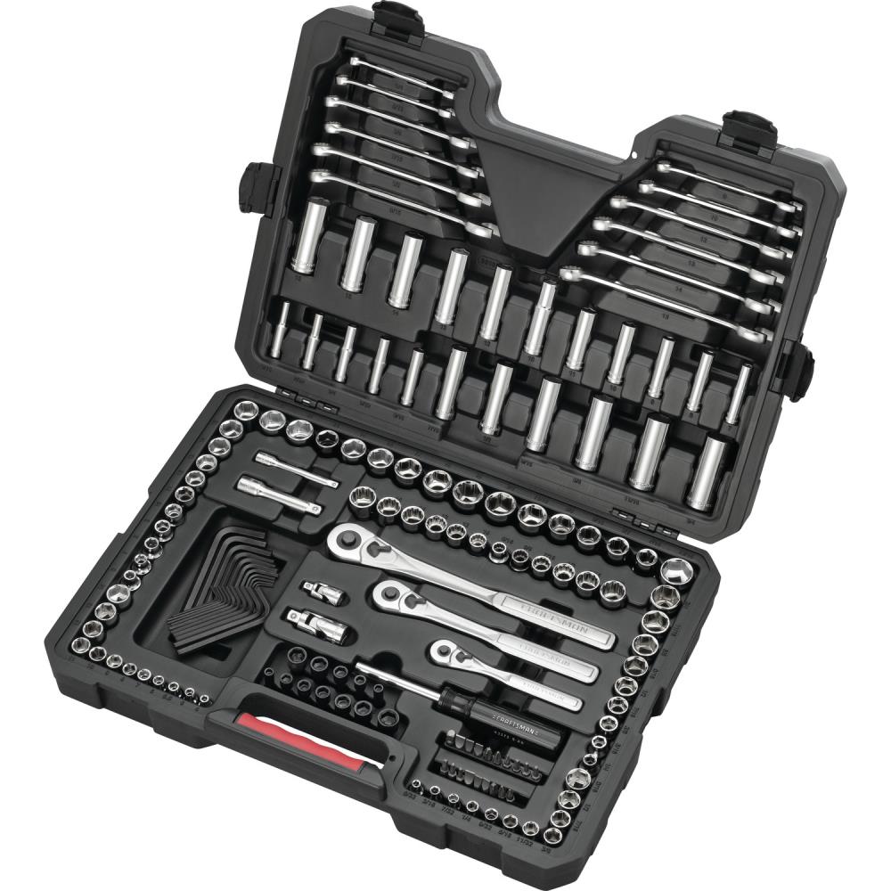 CRAFTSMAN 165-Piece Standard (SAE) and Metric Combination Polished ...