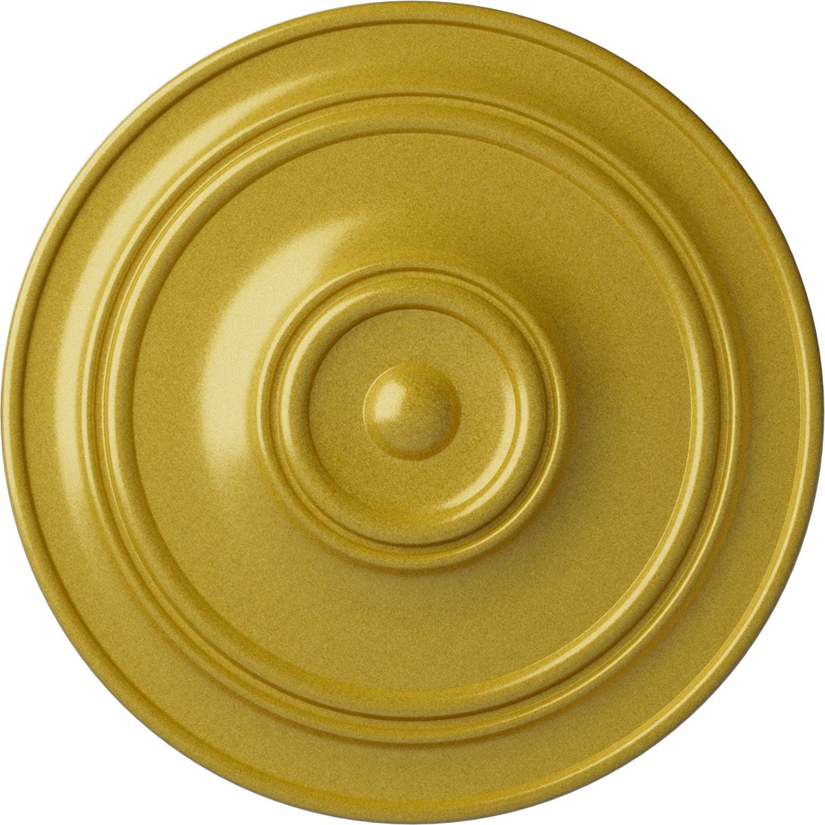 Ekena Millwork CM40CLRGS Small Classic 40.25-in W x 40.25-in L Painted Rich Gold Polyurethane Whole Ceiling Medallion