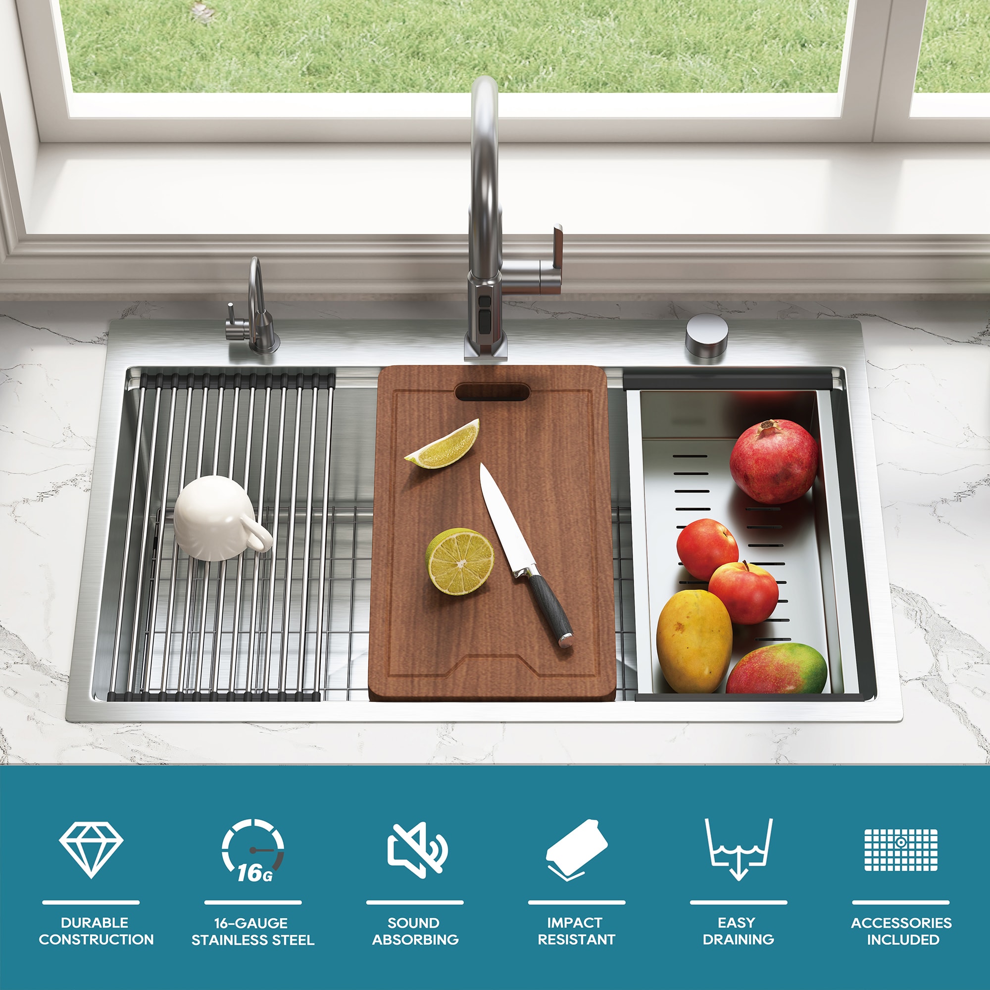 DELUXE LIVING H7645B-A Kitchen-Sinks - View #3