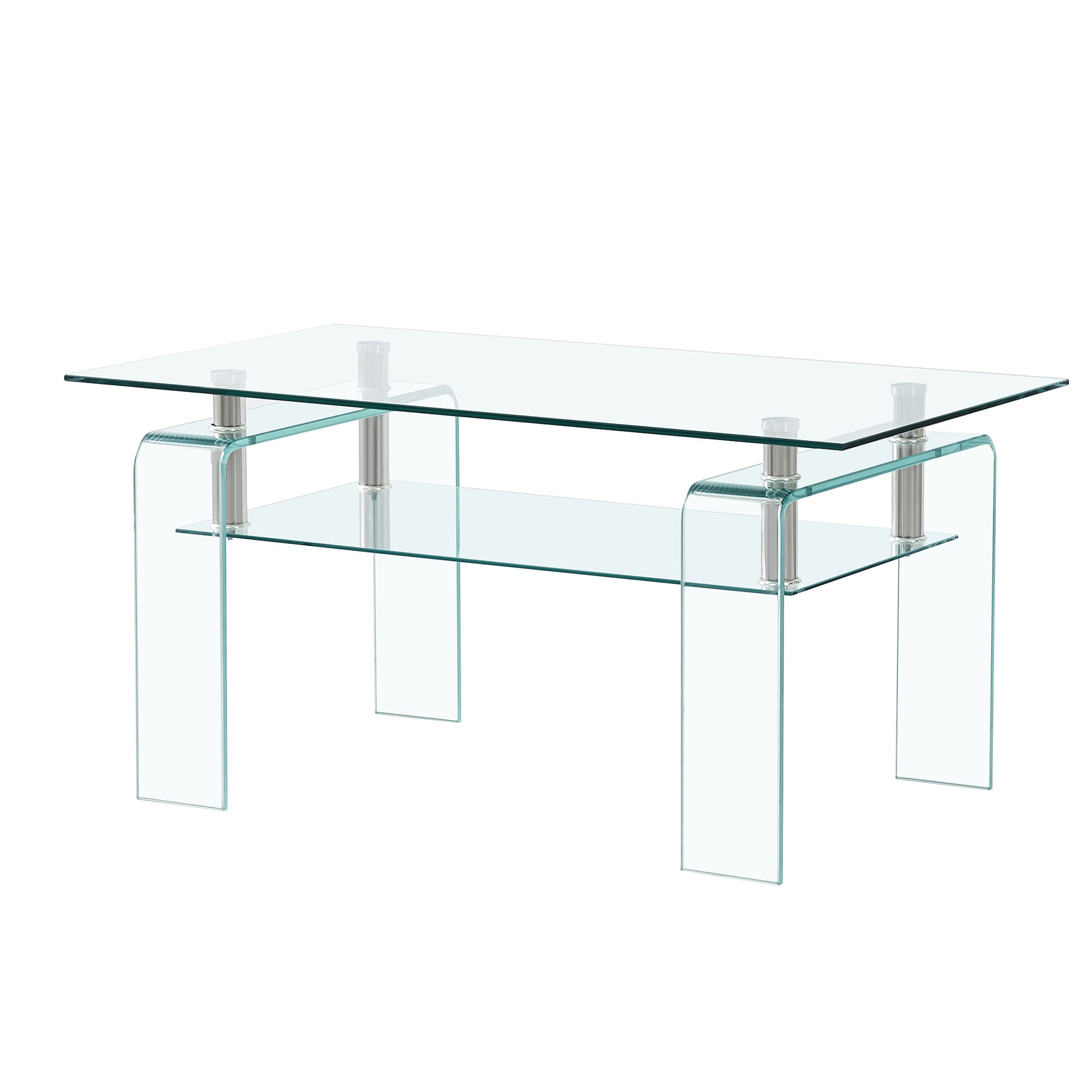 CASAINC GF-W32705539 Clear Glass Modern Coffee Table