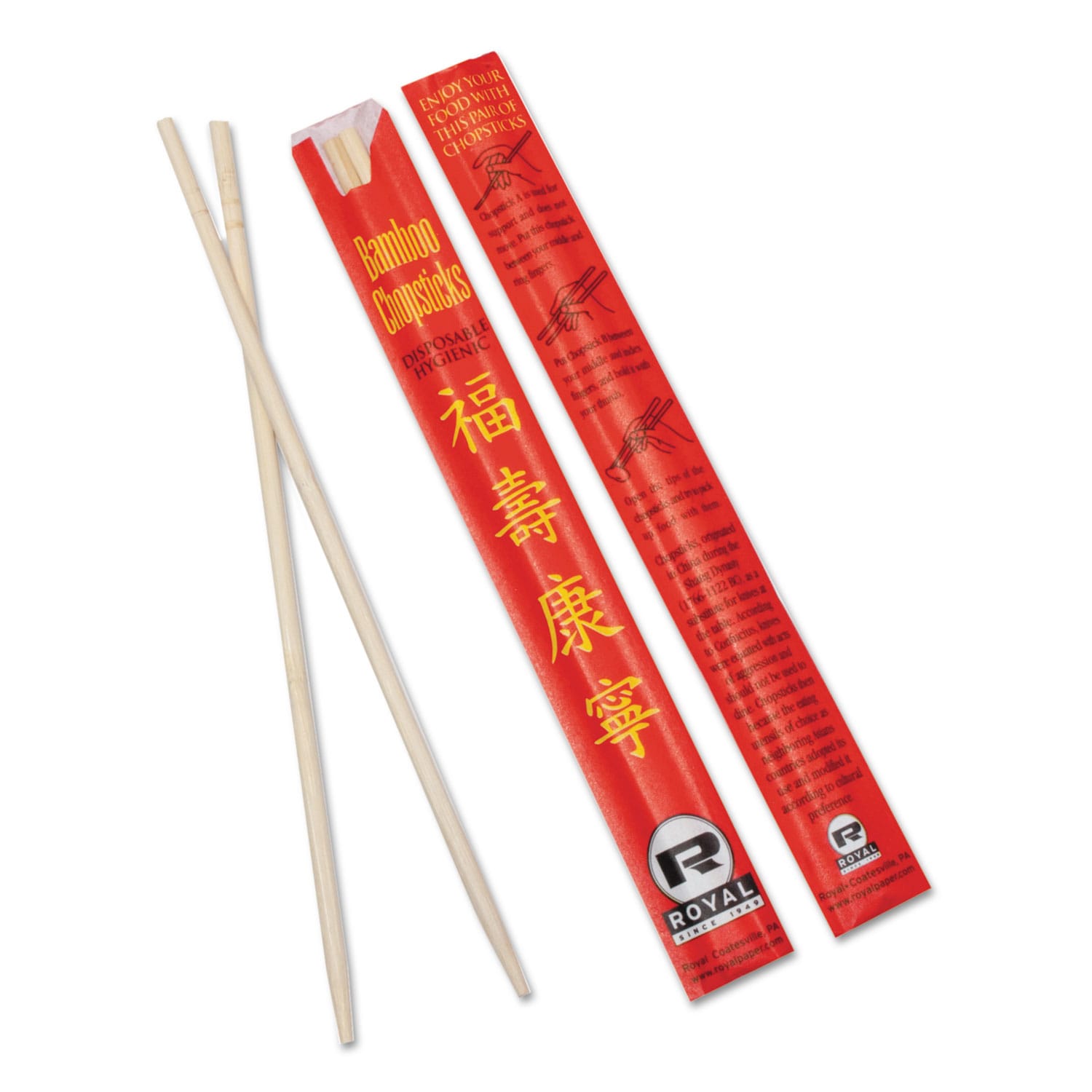 AmerCareRoyal Chopsticks Paper 9 in Natural 1000/Carton #R809