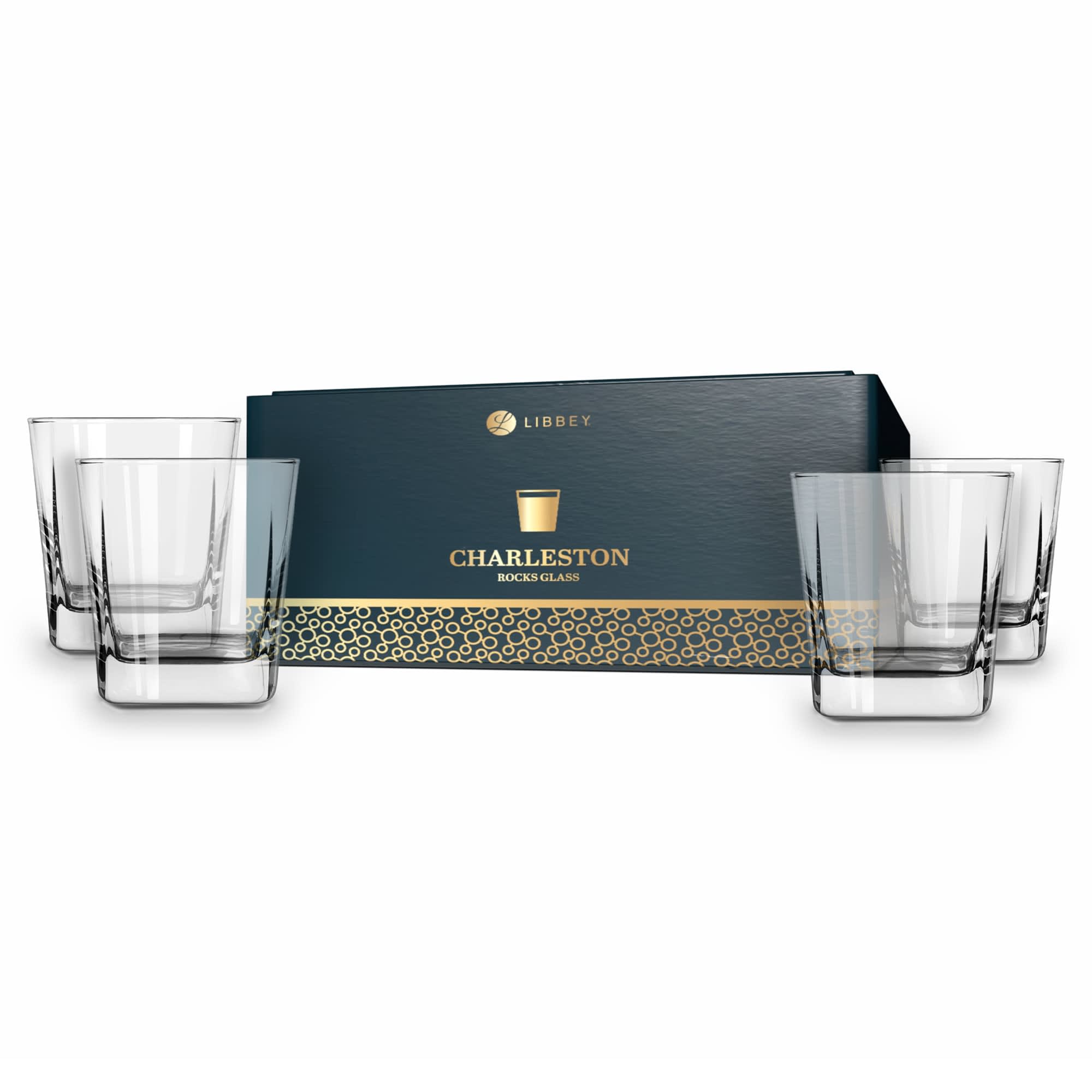 Libbey L740406 Charleston Double Old Fashioned Rocks Glass 12 ounce Set of 4