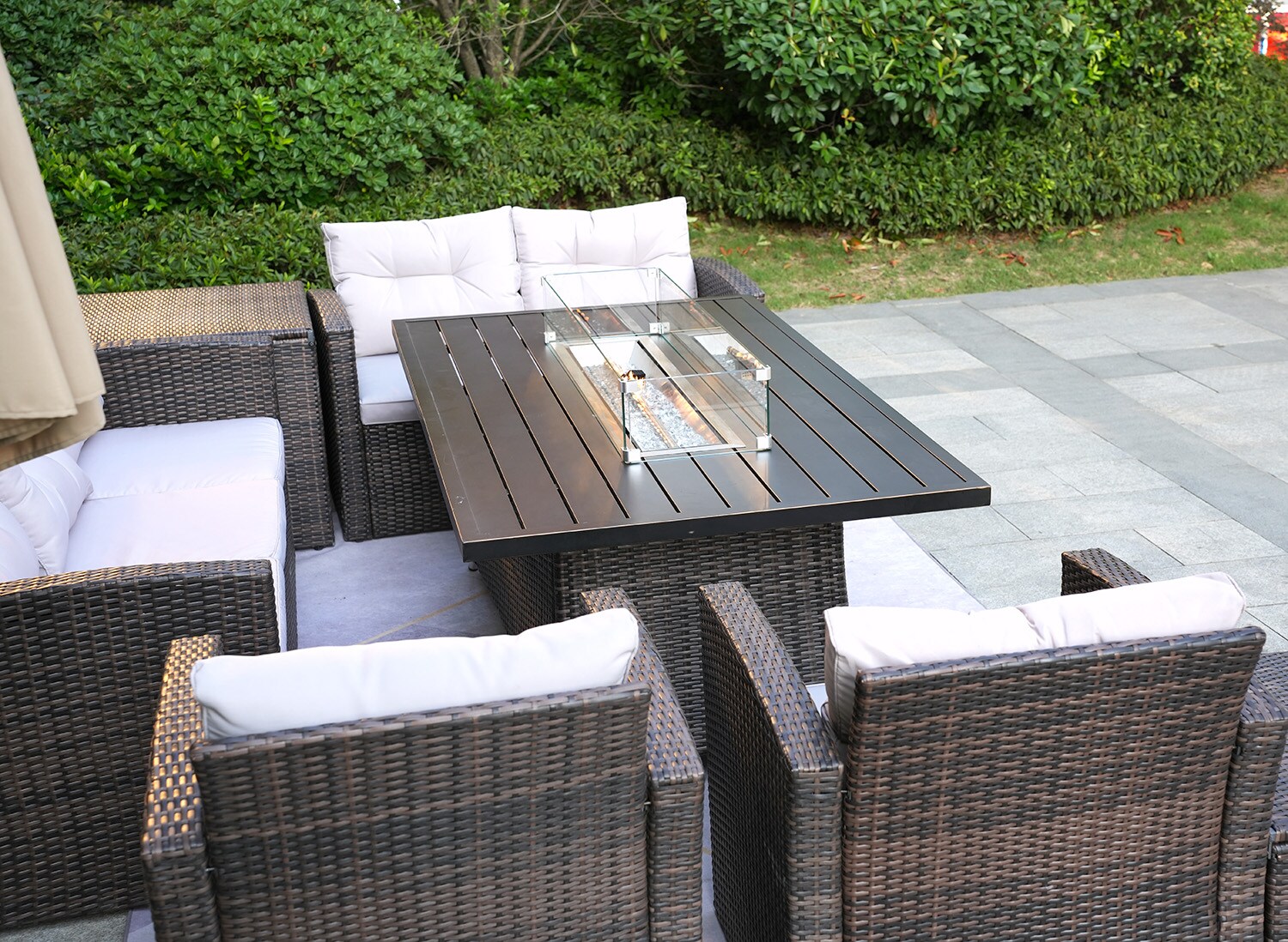 Direct Wicker DWG-1506RA-BR Patio-Conversation-Sets - View #3