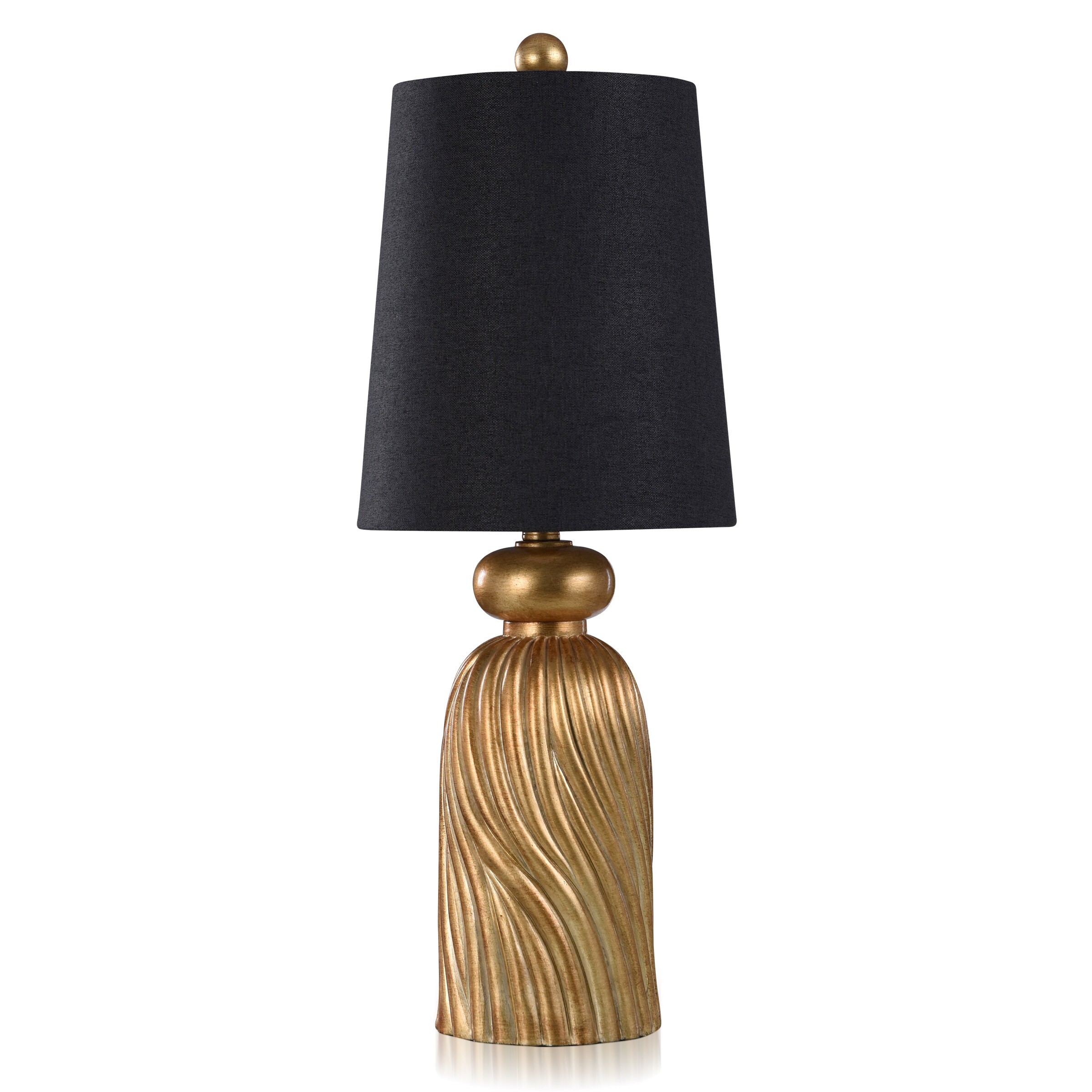 StyleCraft Home Collection DFL210792DS Dann Foley Gold On/Off Switch Table Lamp with Plastic Shade
