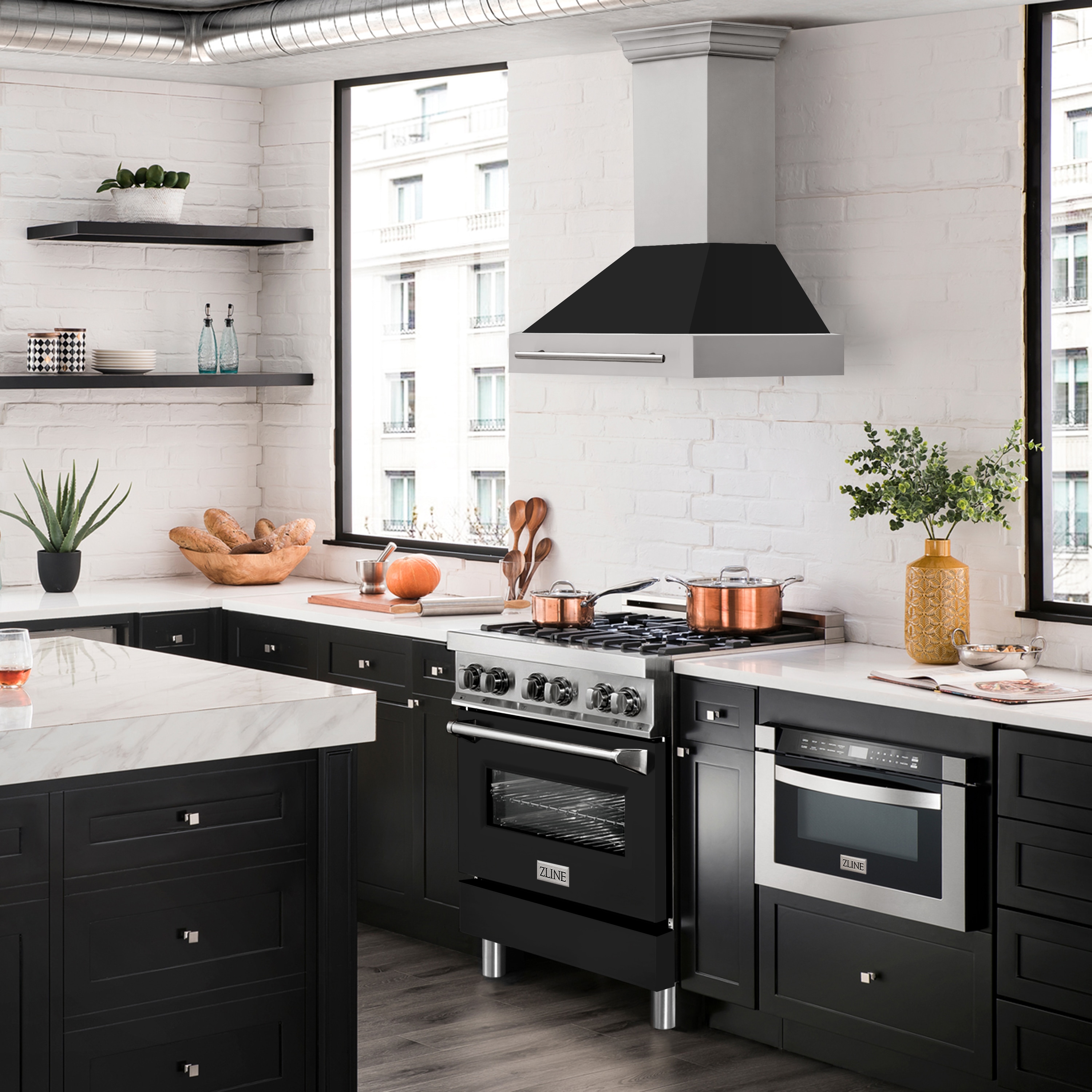 ZLINE KITCHEN & BATH 8654STX-BLM-30 Wall-Mounted-Range-Hoods - View #5
